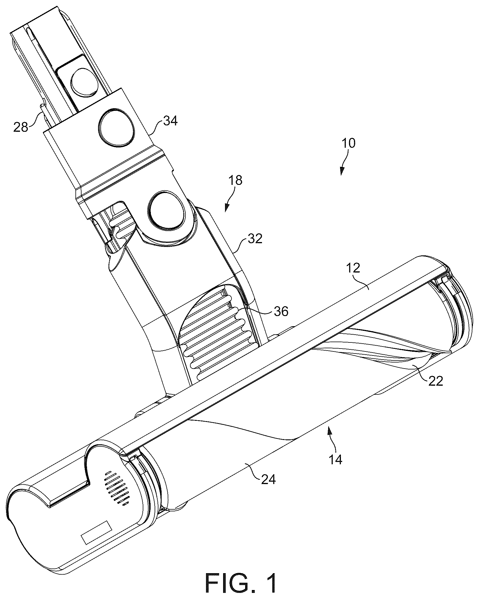 Patent US12137865 — Cleaner head for a vacuum cleaning appliance — Figure 1