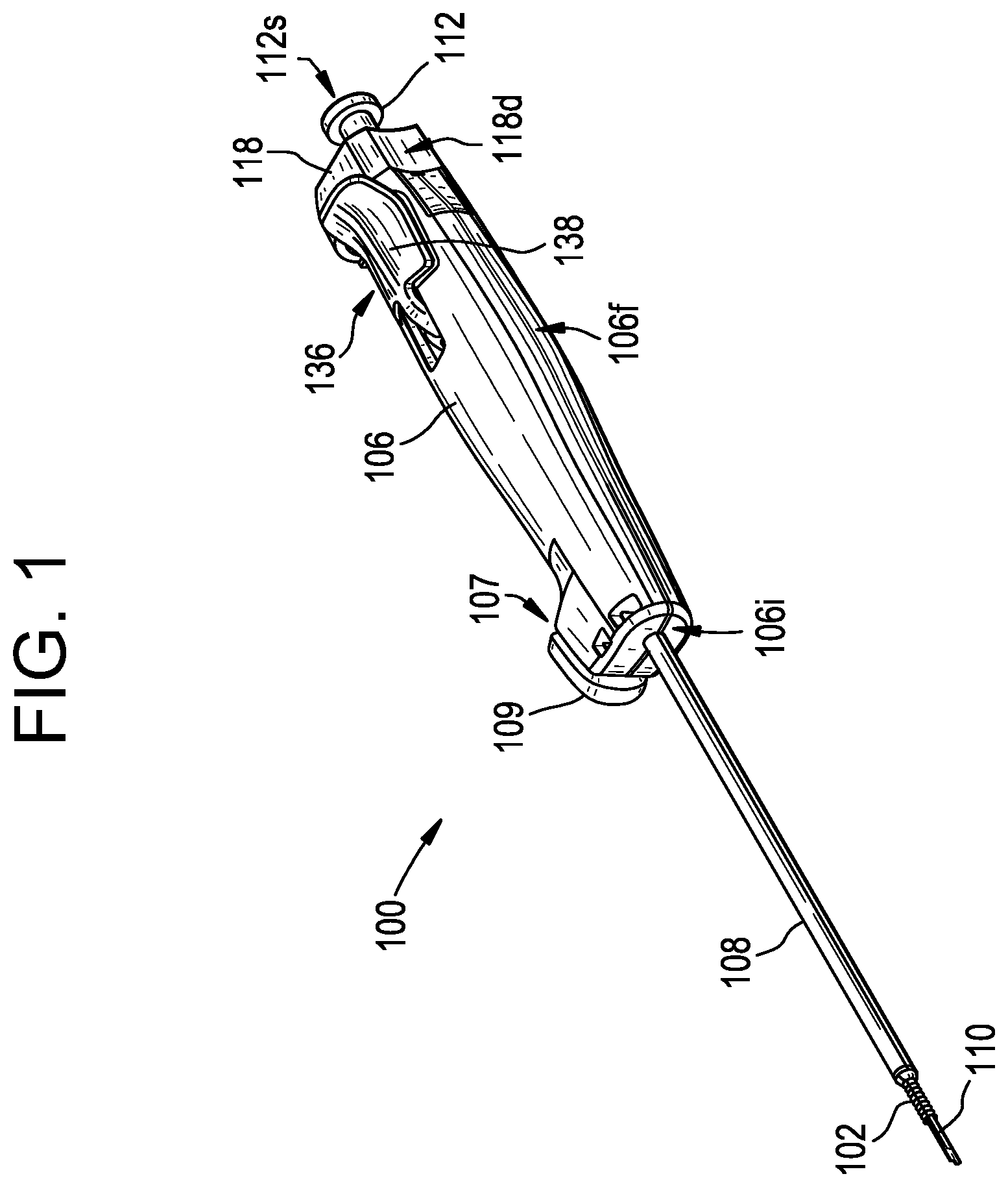 Patent US12137894 — Knotless anchor inserter tool extraction — Figure 1