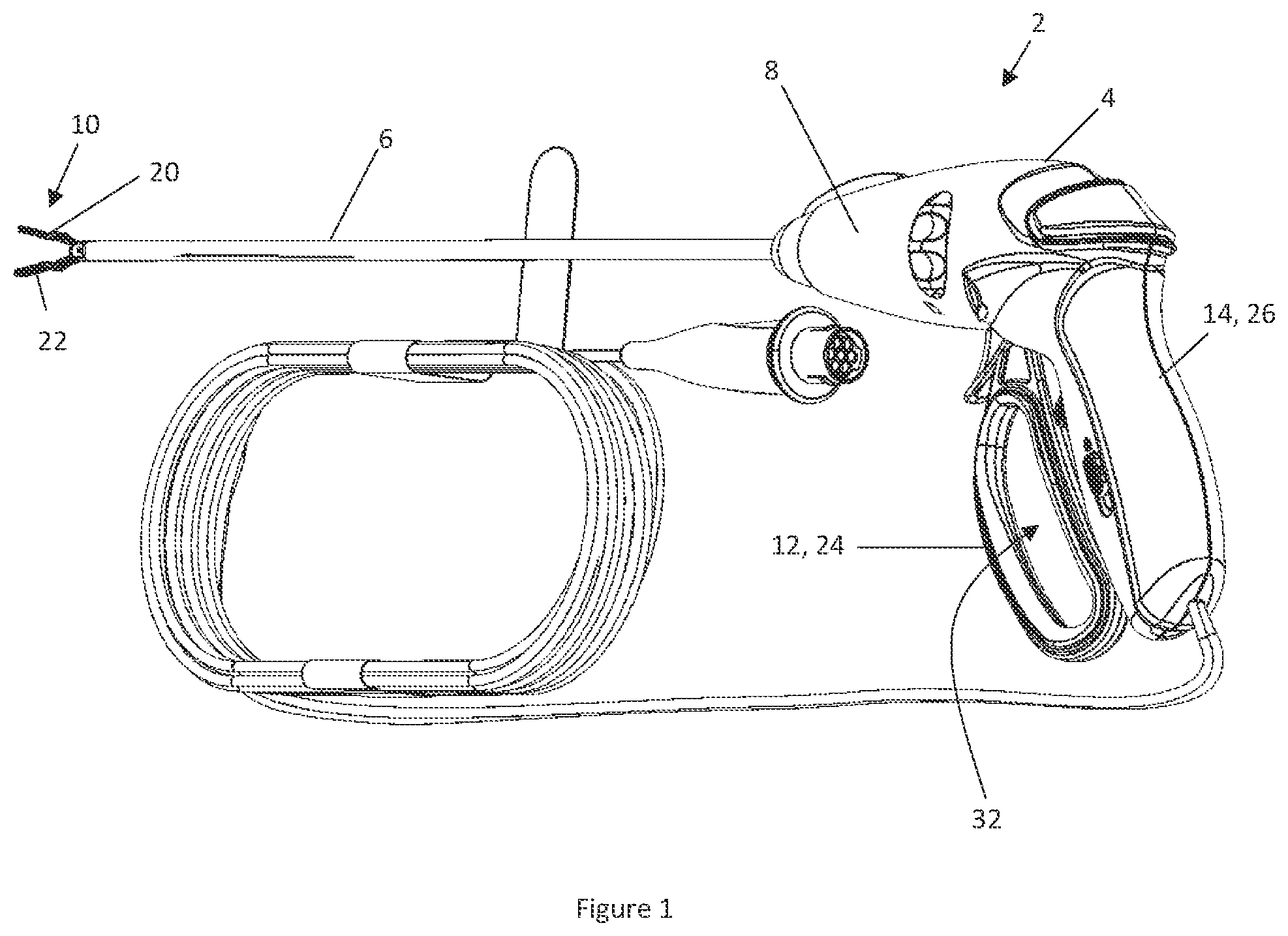 Patent US12137925 — Forceps including a pre-loaded handle latch — Figure 1