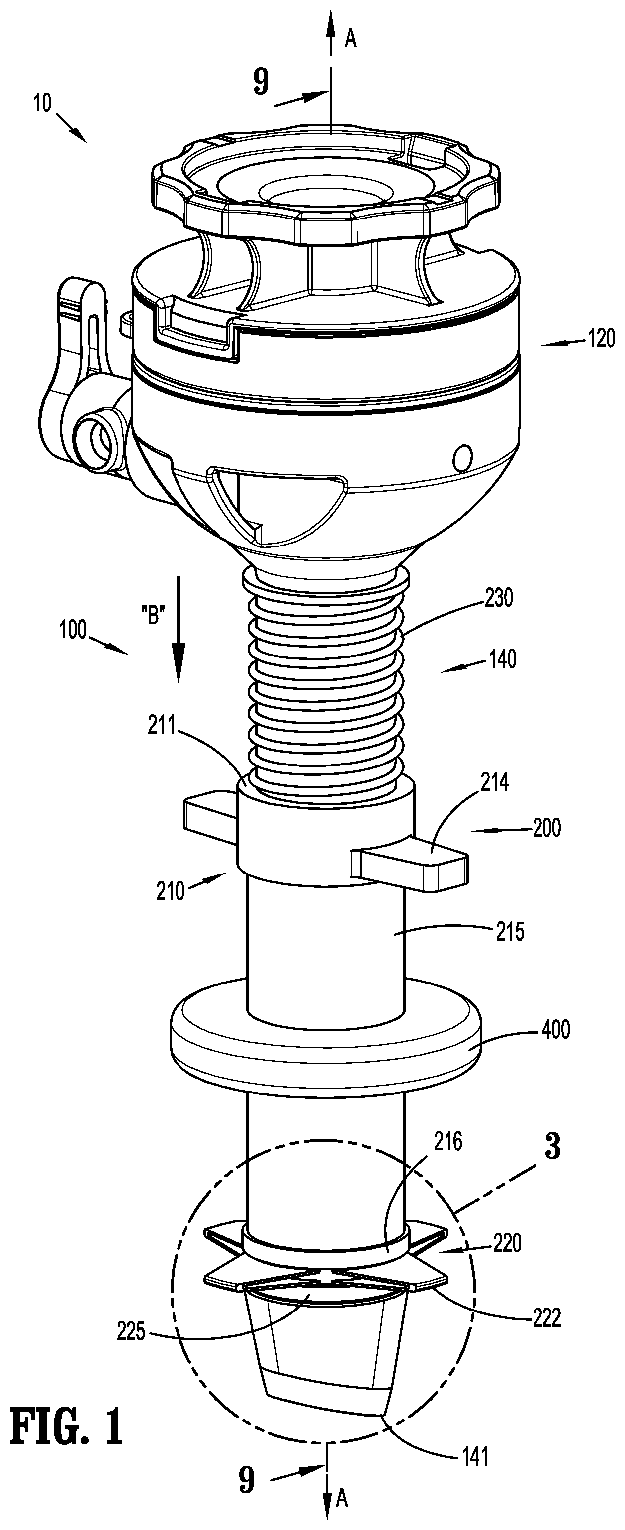 Patent US12137934 — Surgical access device with fixation mechanism — Figure 1