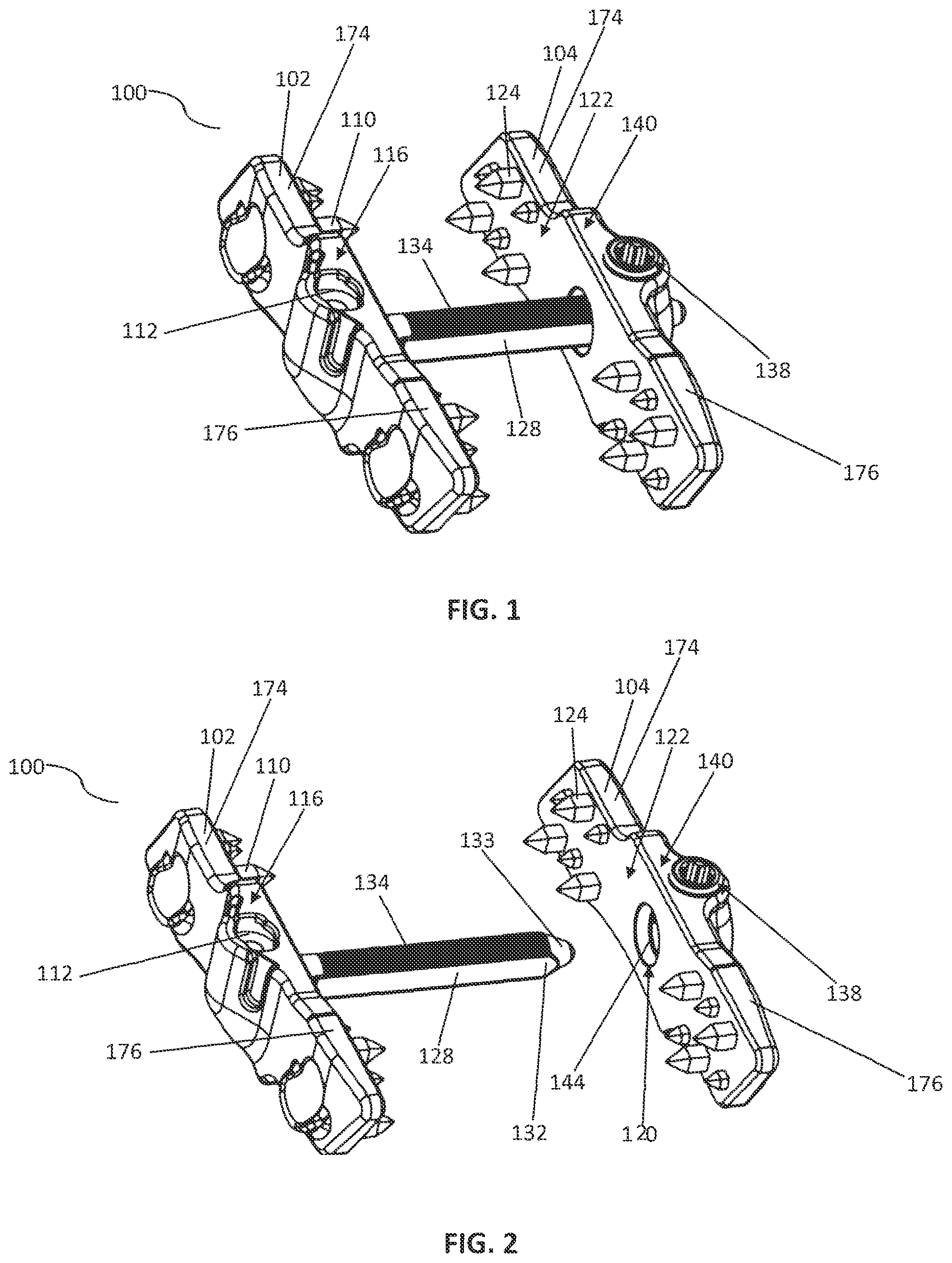 Patent US12137948 — Spinous process plate fixation assembly — Figure 1