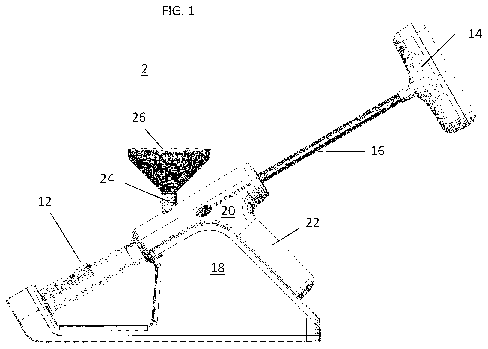 Patent US12137955 Figure 1 – Bone cement mixer