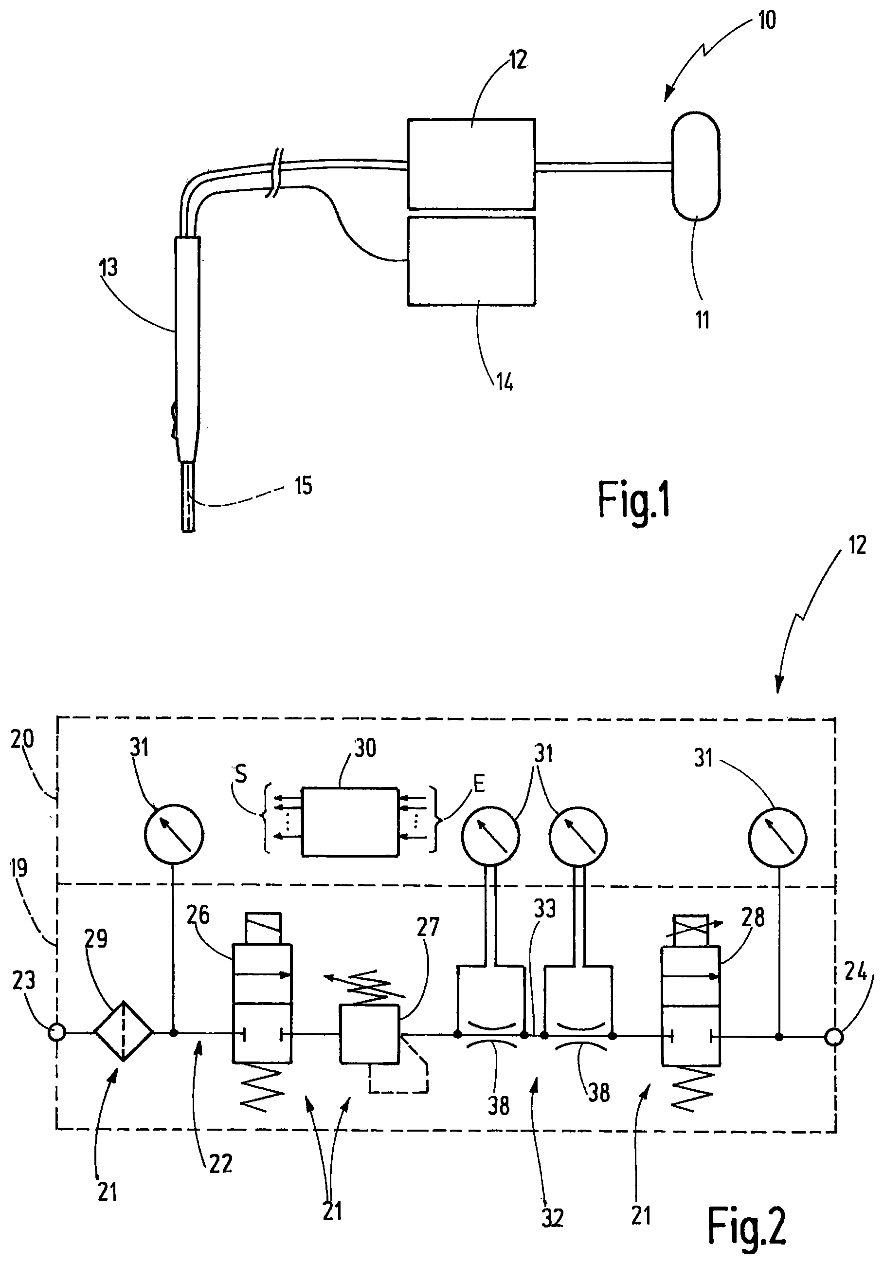 Patent US12137957 — Fluid control arrangement for a medical device — Figure 1