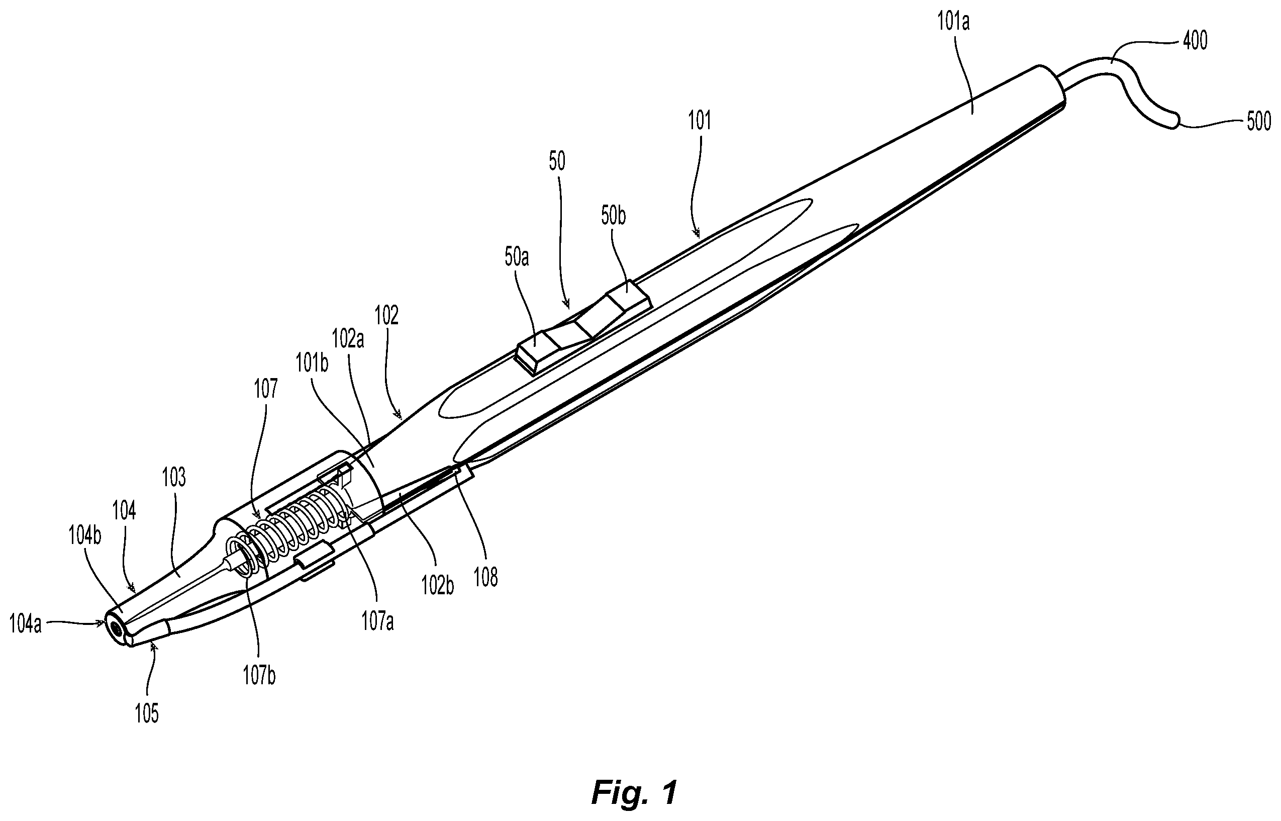 Patent US12137961 — Electrosurgical pencil with a protective guard — Figure 1