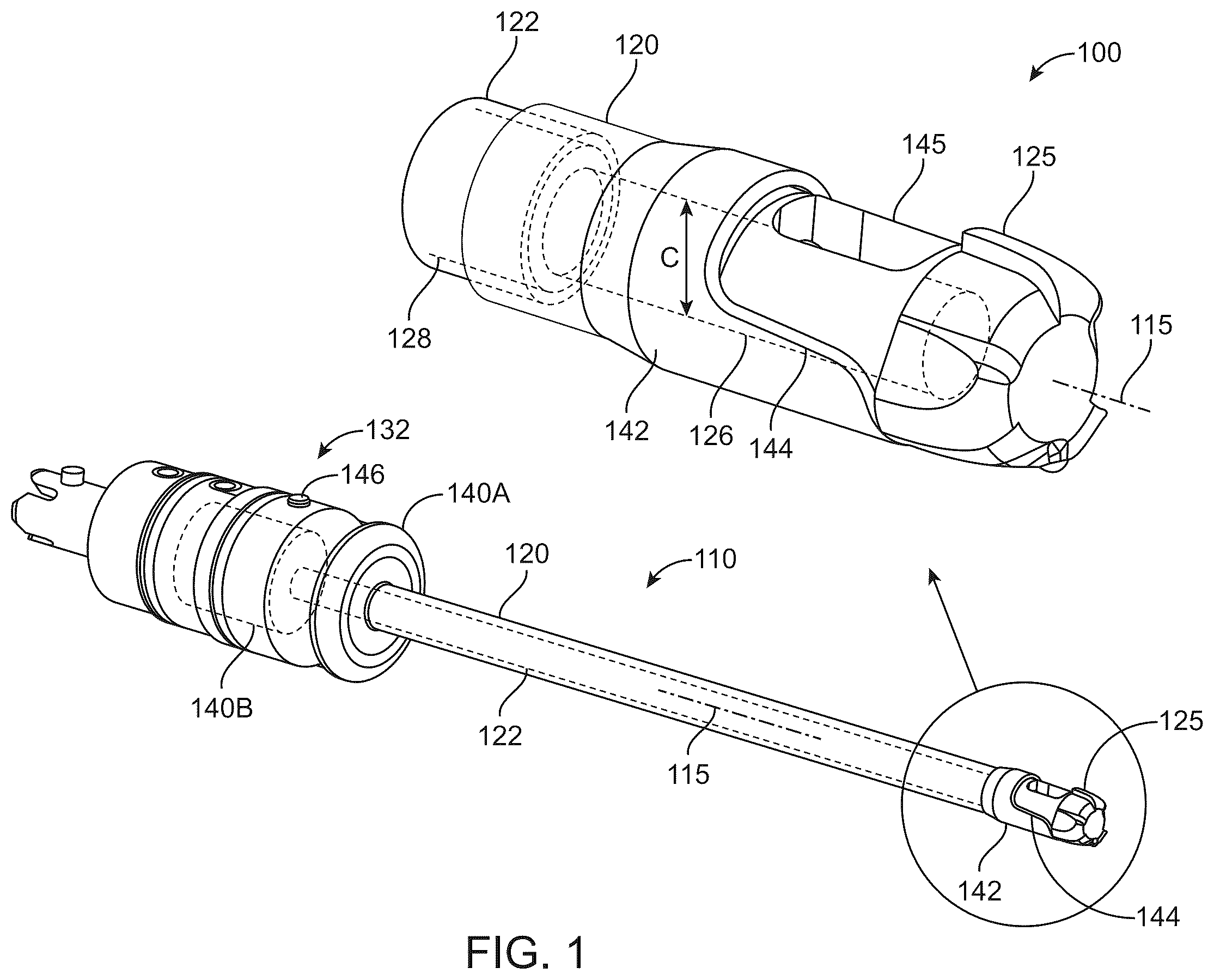 Patent US12137966 Figure 1 – Arthroscopic devices and methods