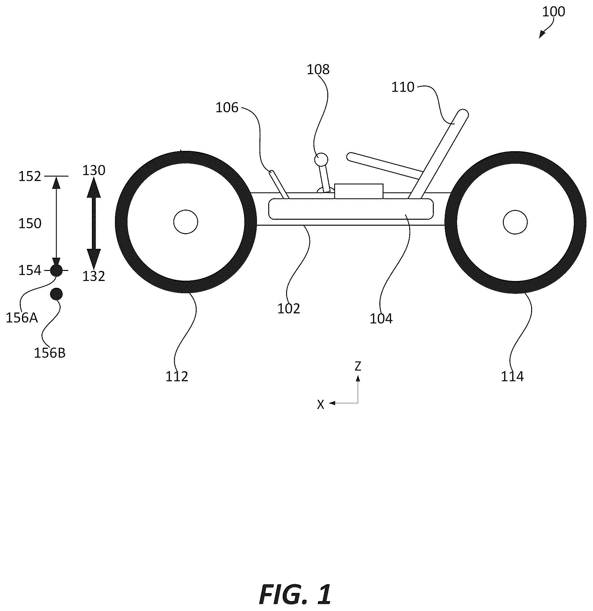 Patent US12139001 Figure 1 – Foldable off-road electric vehicle