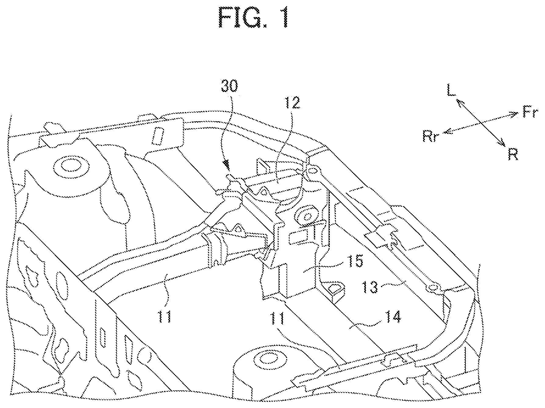 Patent US12139002 — Battery mounting part support structure of vehicle — Figure 1