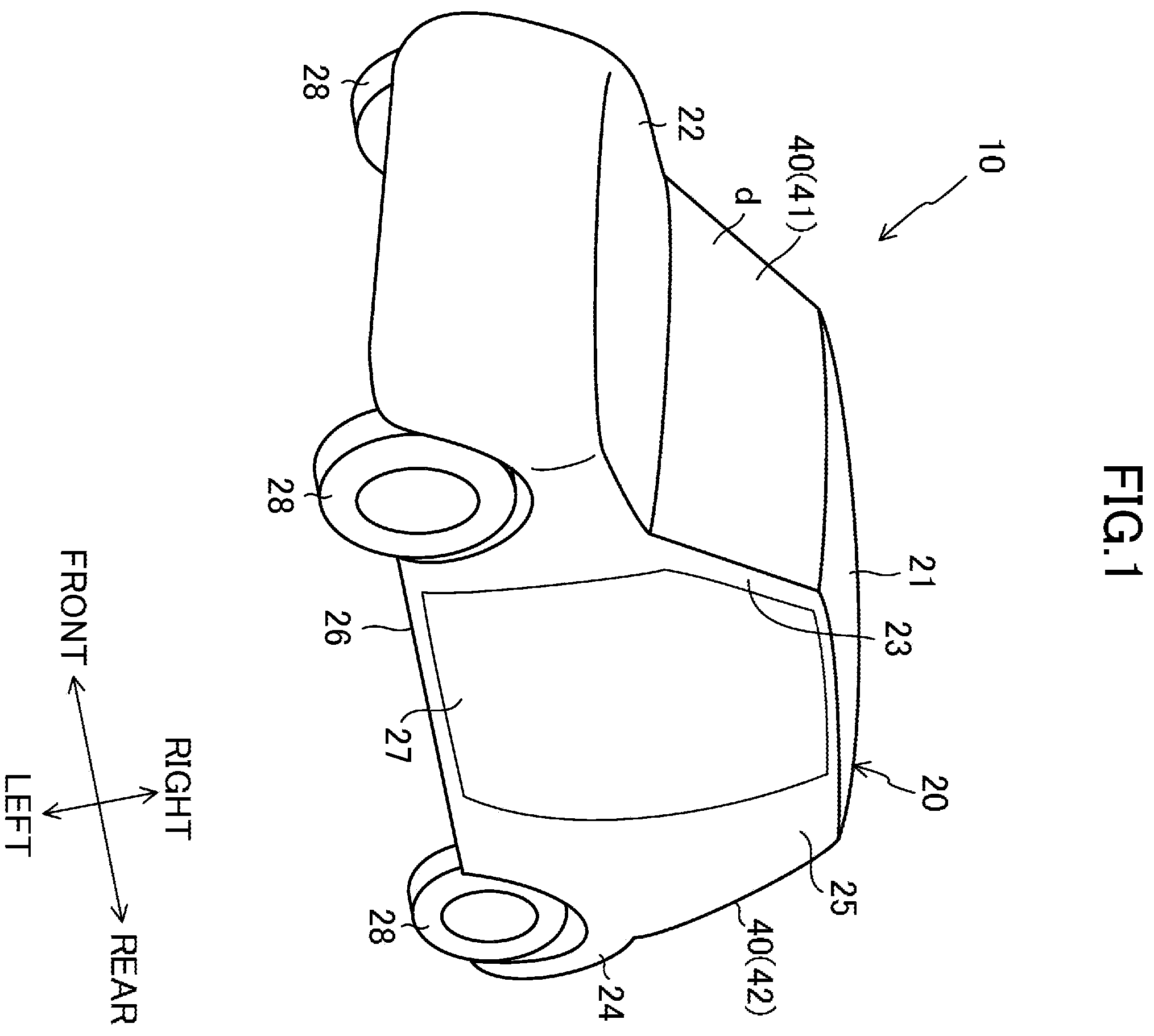 Patent US12139013 — Transportation moving body, and automobile — Figure 1