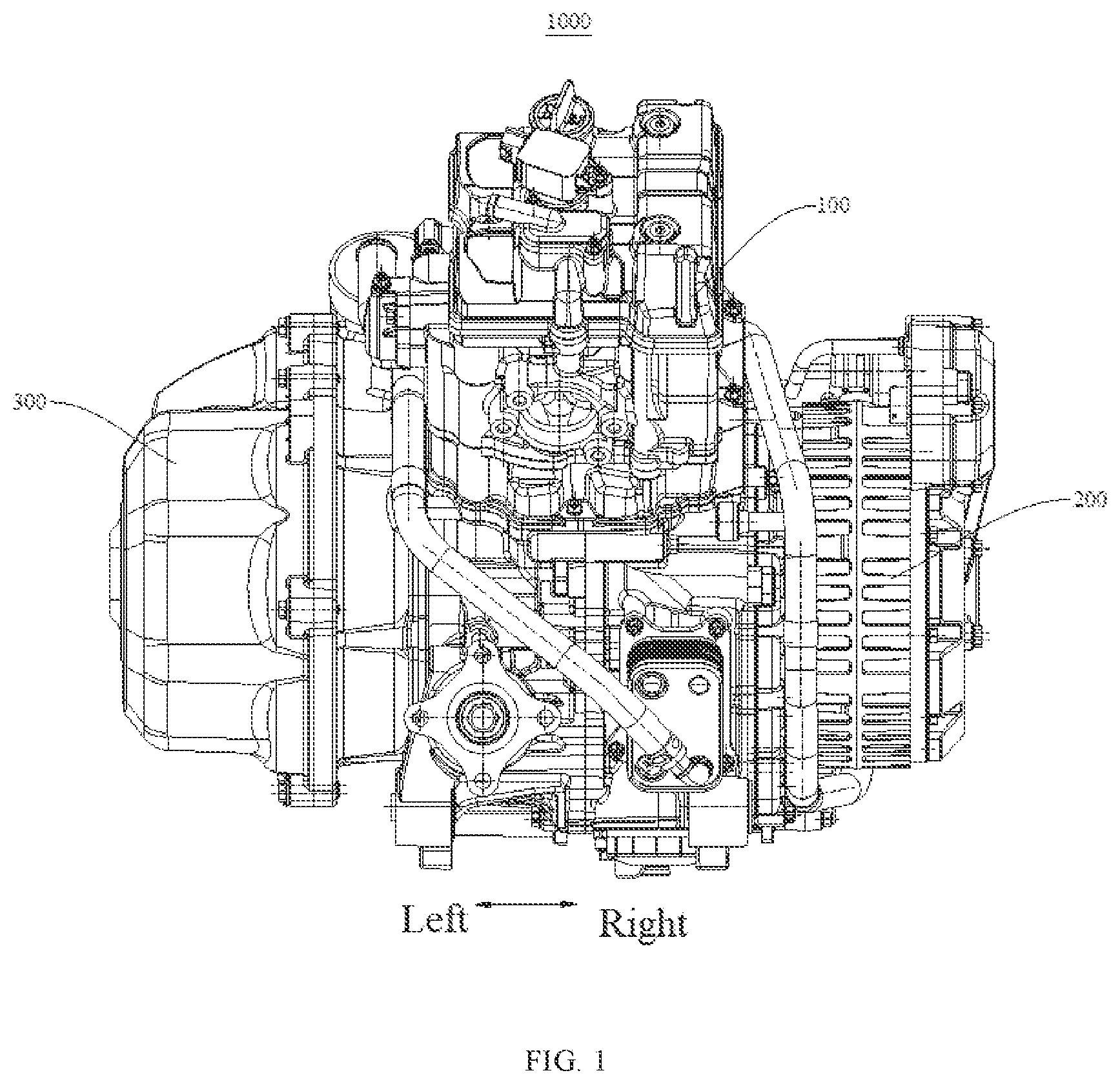 Patent US12139018 — All-terrain vehicle and hybrid power assembly thereof — Figure 1