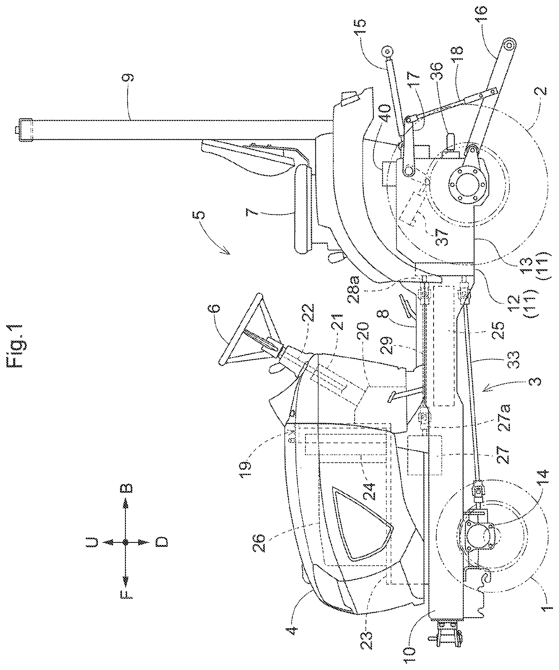Patent US12139026 — Work vehicle — Figure 1