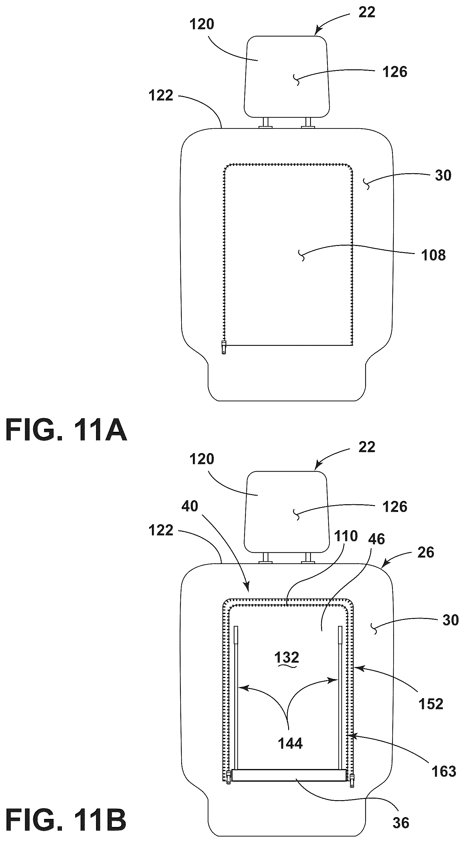 Patent US12139047 Figure 11 – Seating solutions for a stationary vehicle