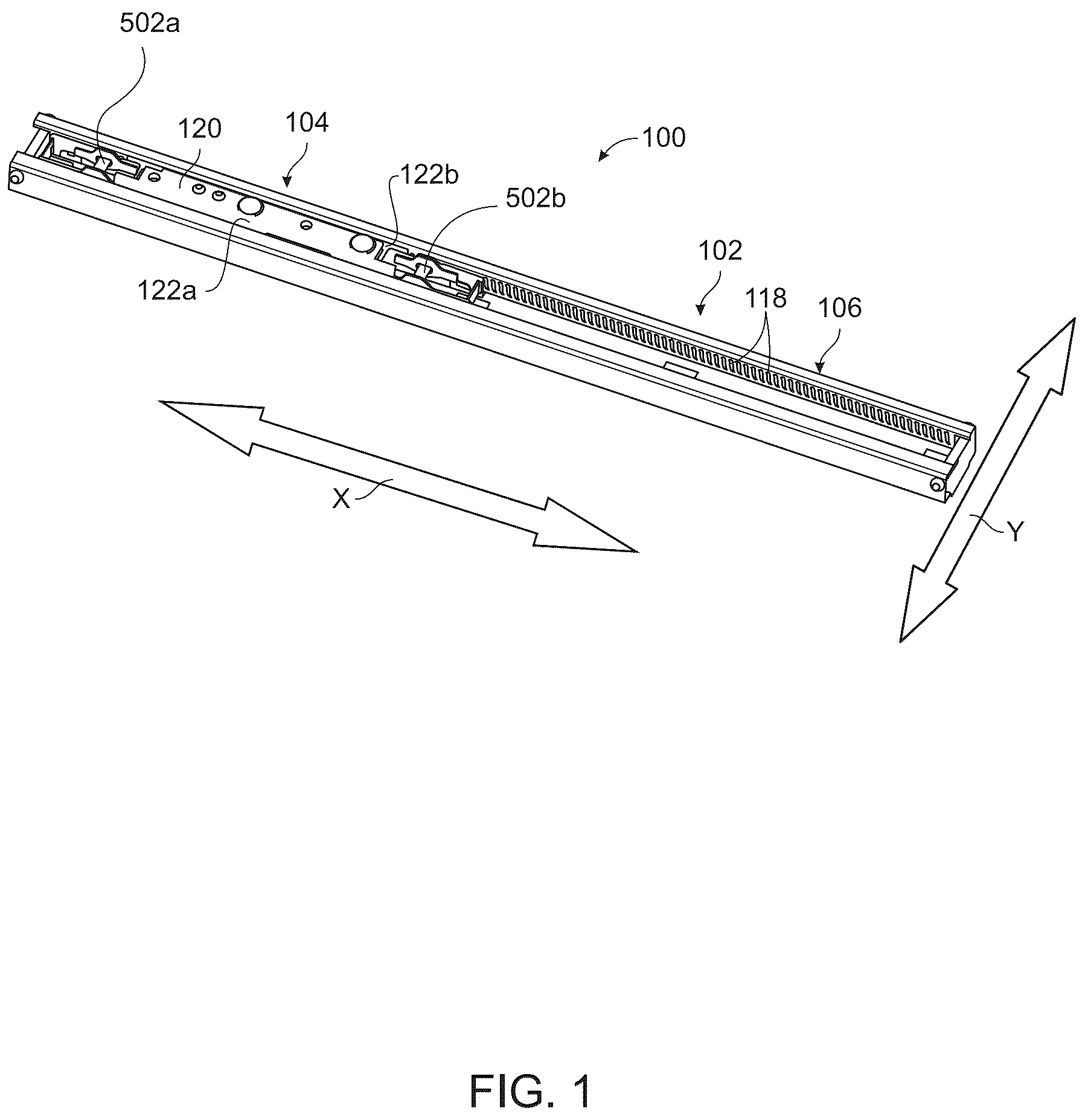 Patent US12139048 — Seat rail assembly — Figure 1