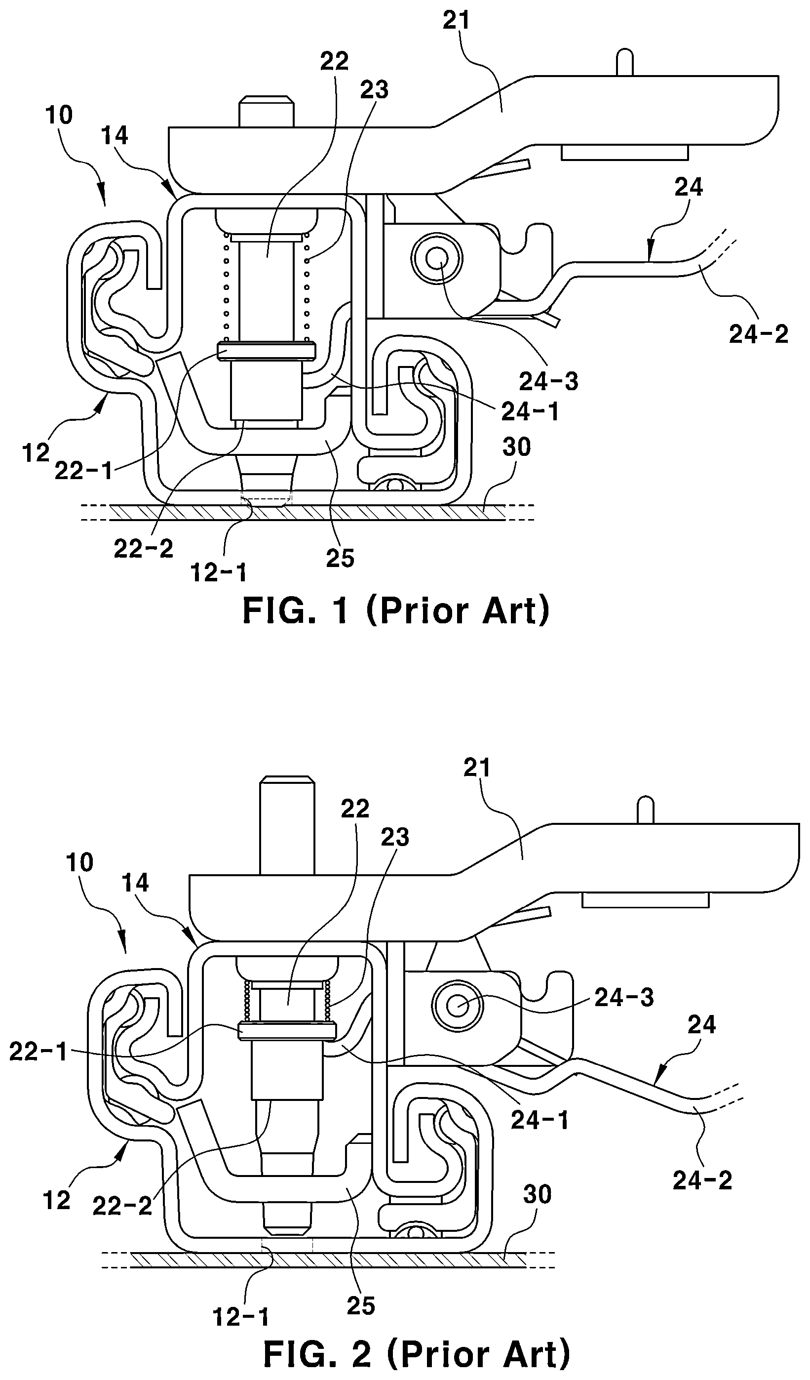 Patent US12139049 — Seat rail locking device for vehicle — Figure 1