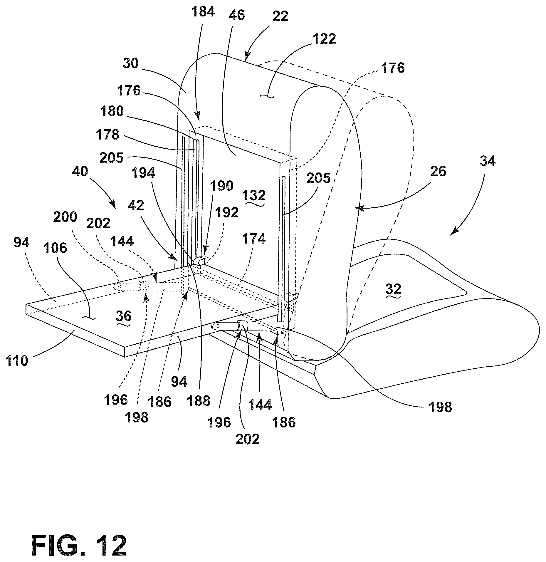 Patent US12139053 Figure 12 – Seating solutions for a stationary vehicle