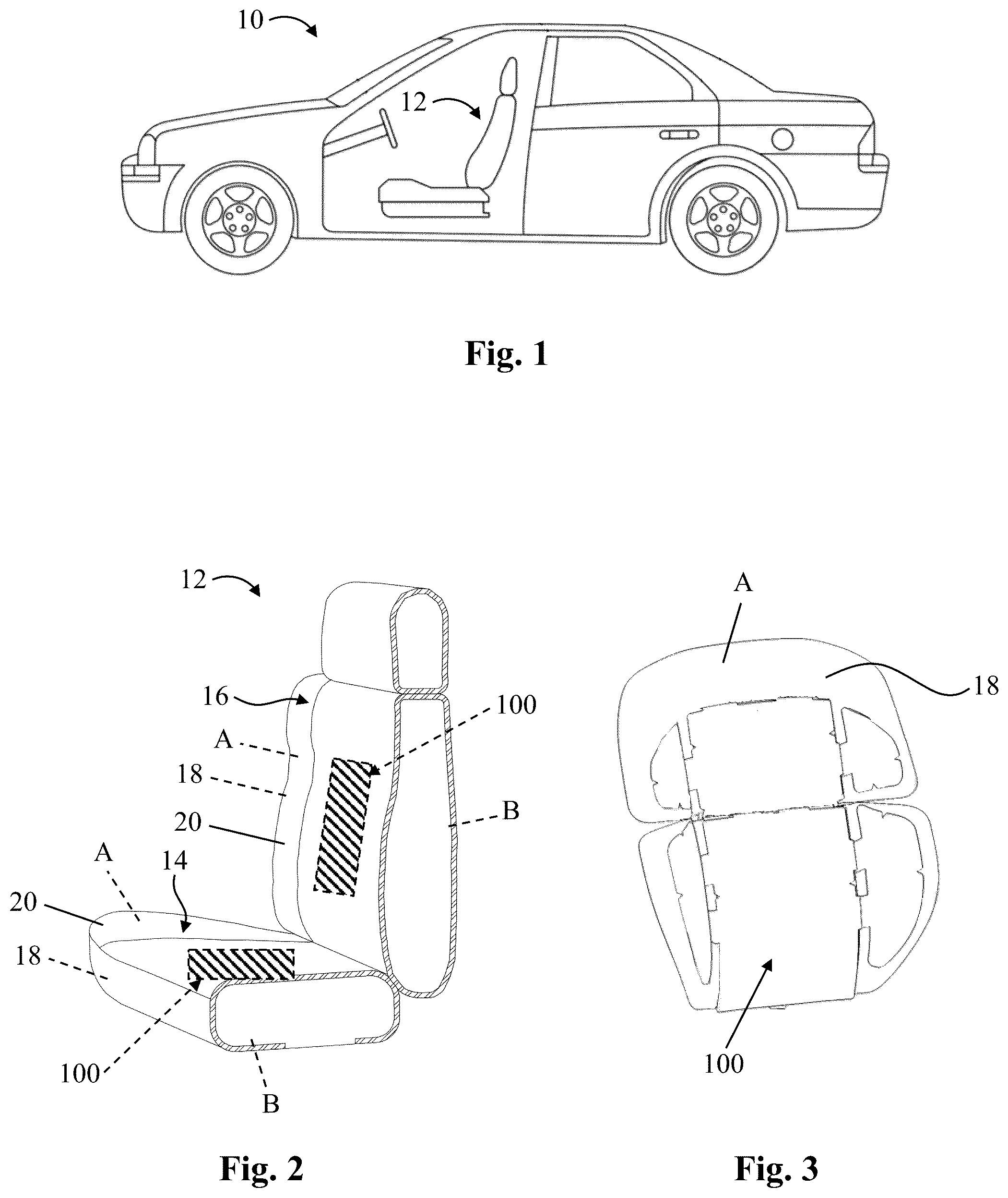Patent US12139057 — Comfort assembly for a vehicle seat — Figure 1
