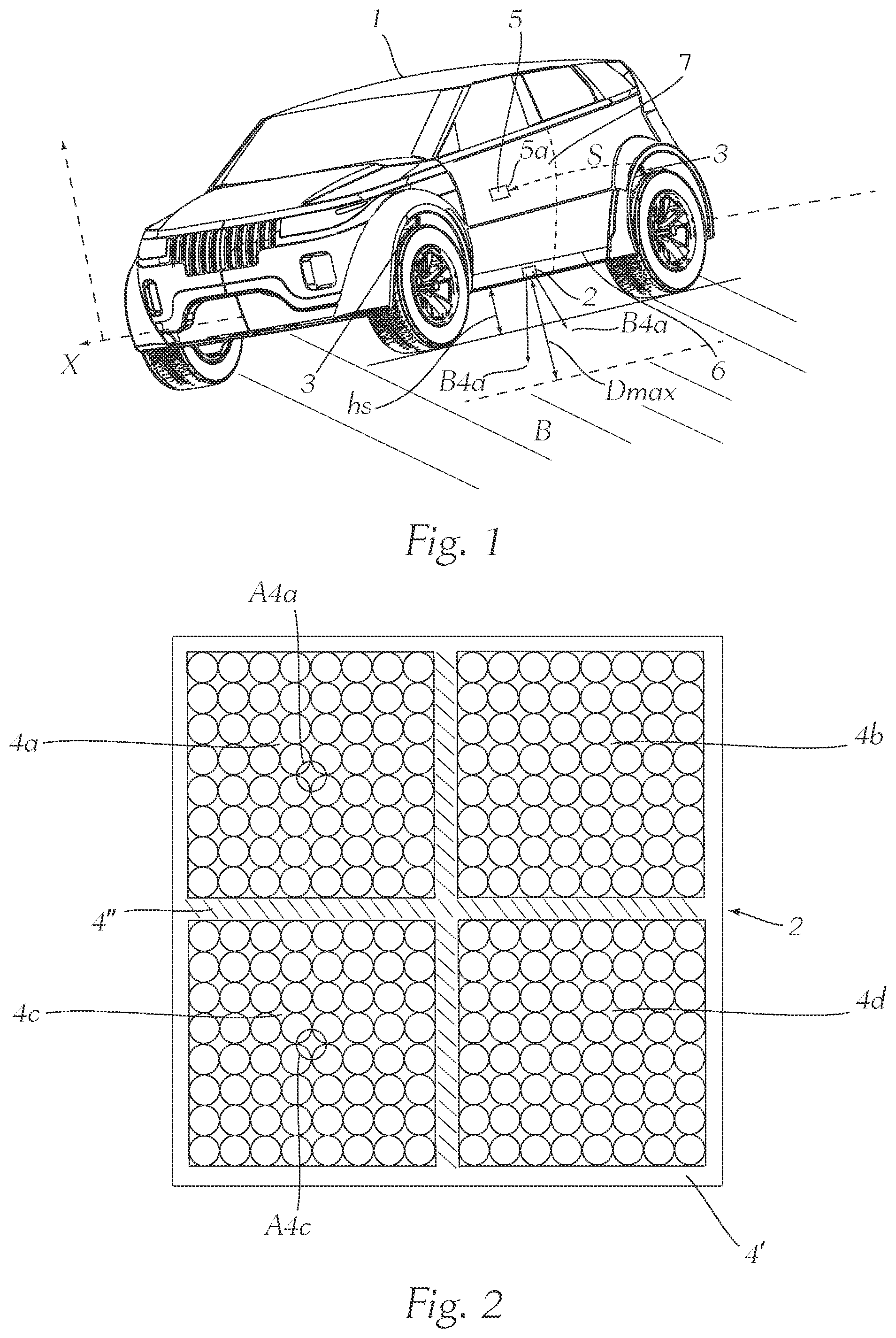 Patent US12139065 — Motor vehicle lighting system for emitting position-limited ground projections — Figure 1