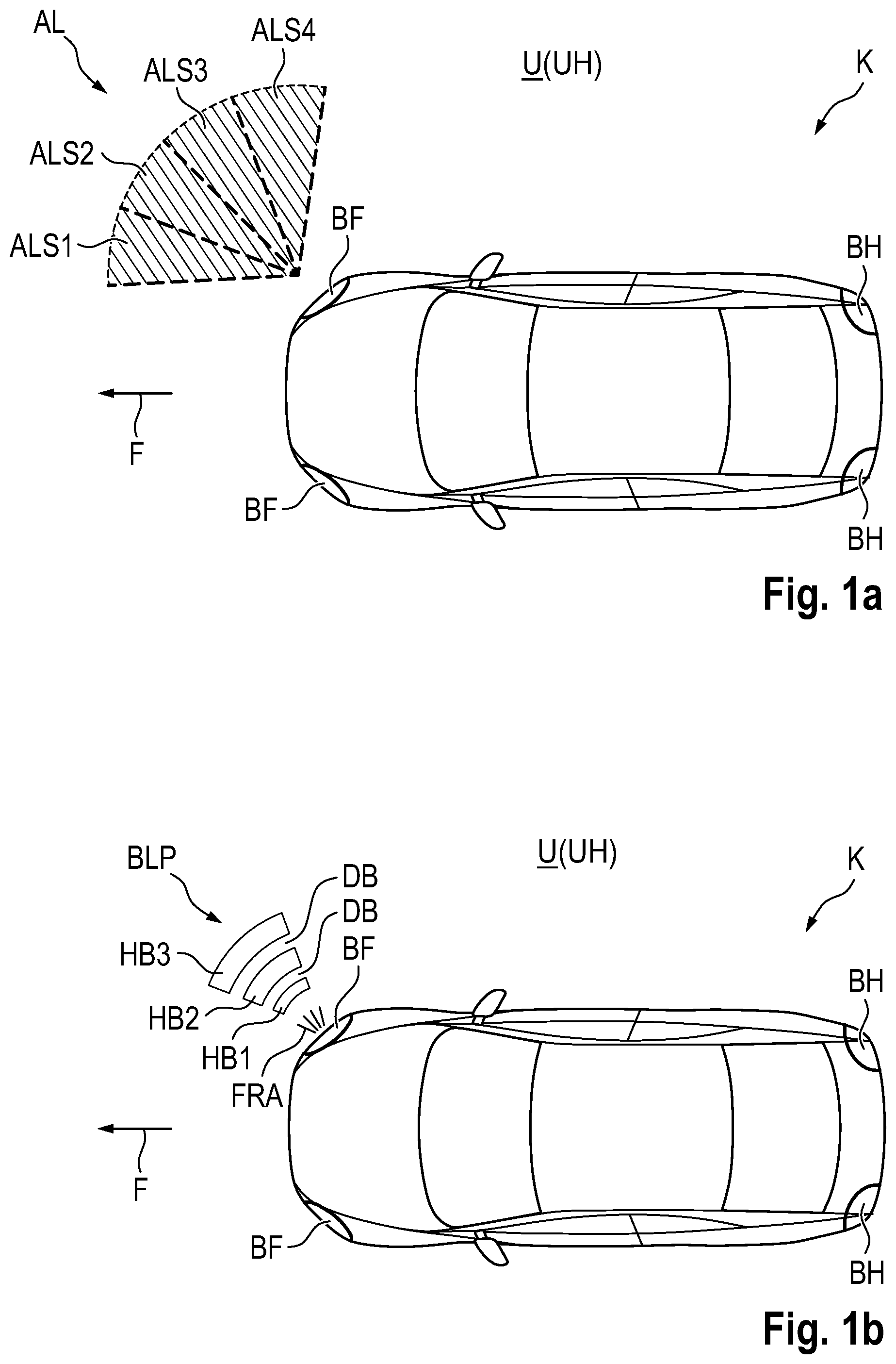 Patent US12139068 — Method for generating the light function of a direction indicator in a motor vehicle and motor vehicle for carrying out the method — Figure 1