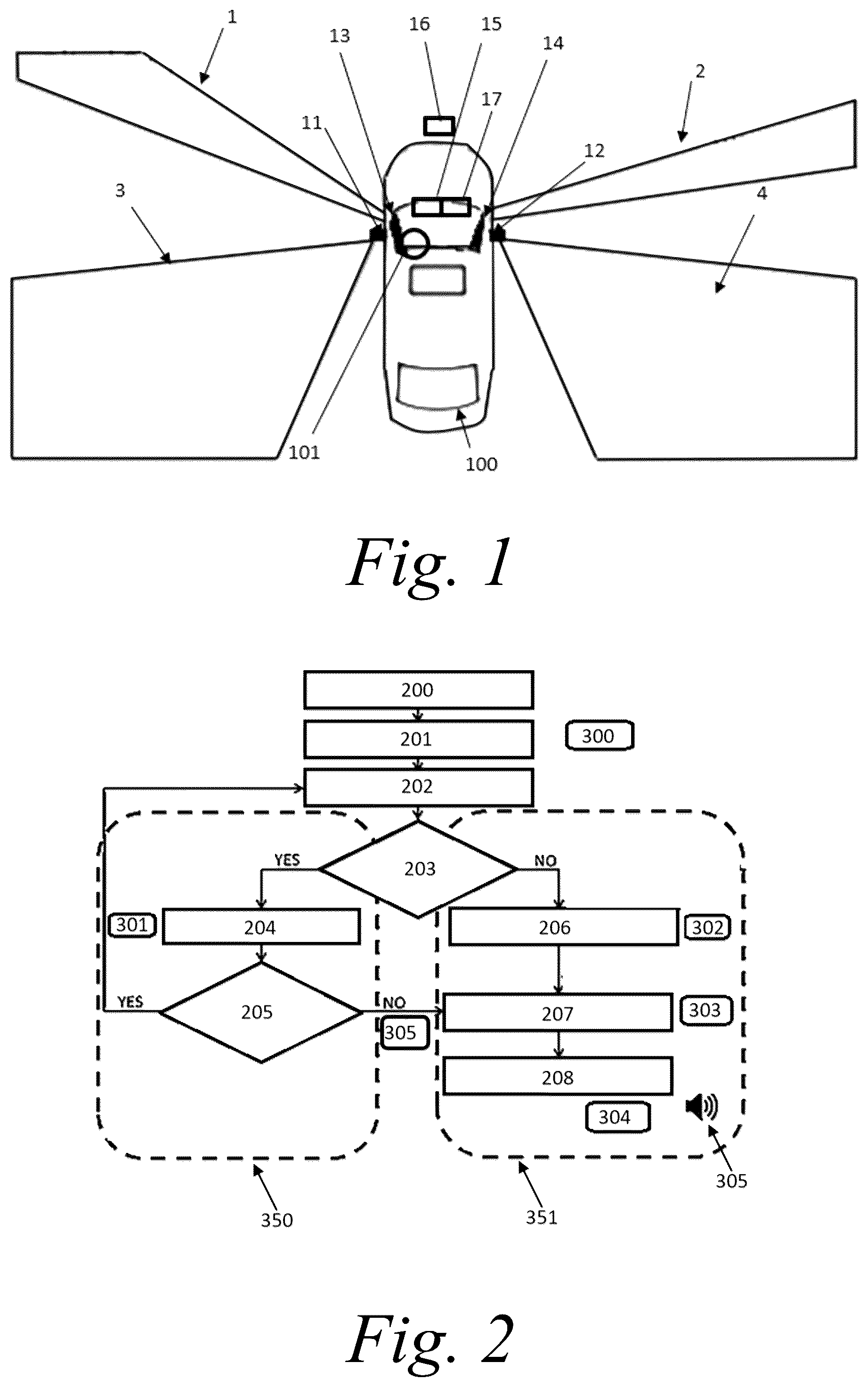 Patent US12139070 — Attention assist for dynamic blind zone with driver state in the loop — Figure 1