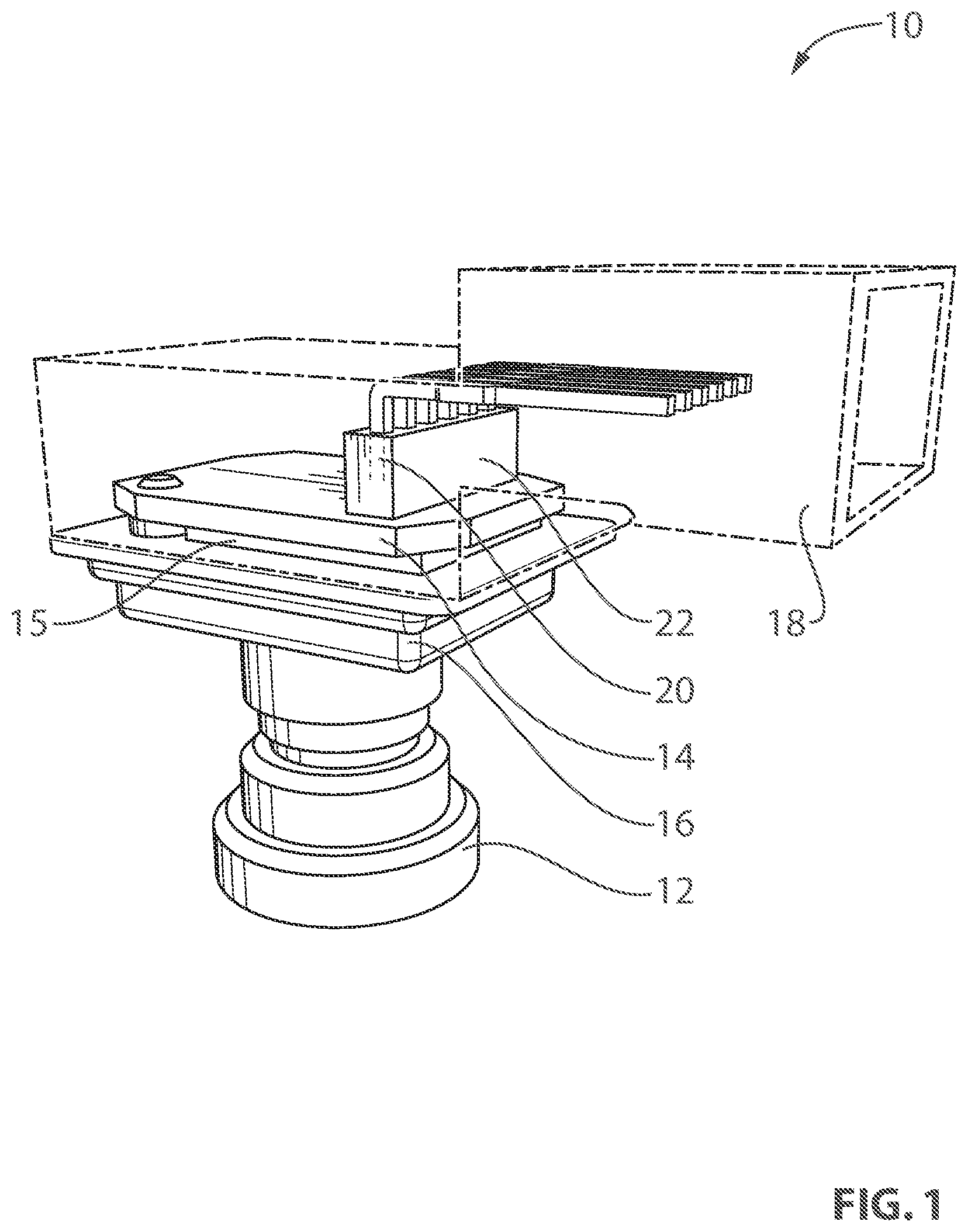 Patent US12139076 — Vehicular camera with electrical connector — Figure 1
