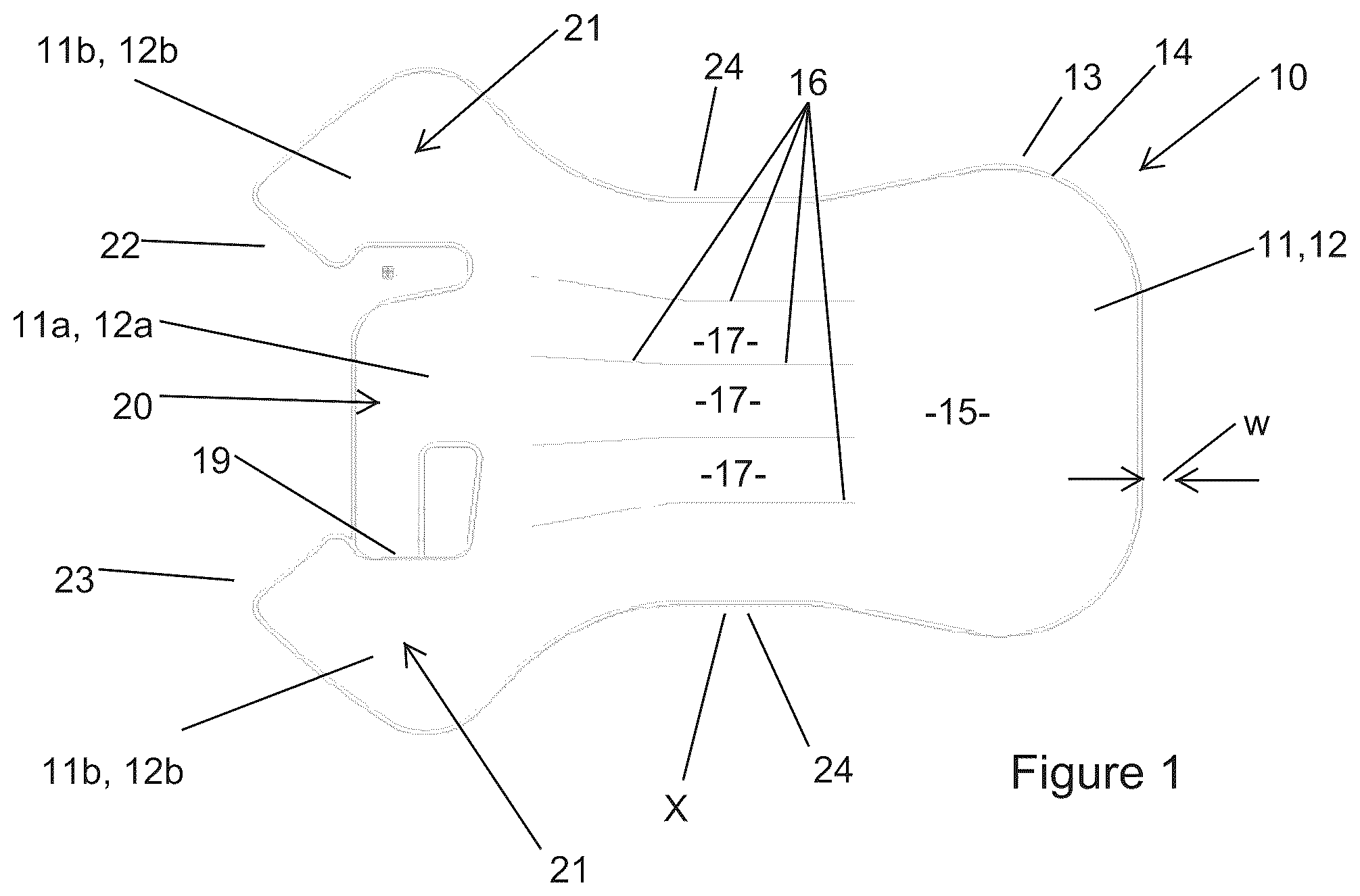Patent US12139093 Figure 1 – Inflatable airbag