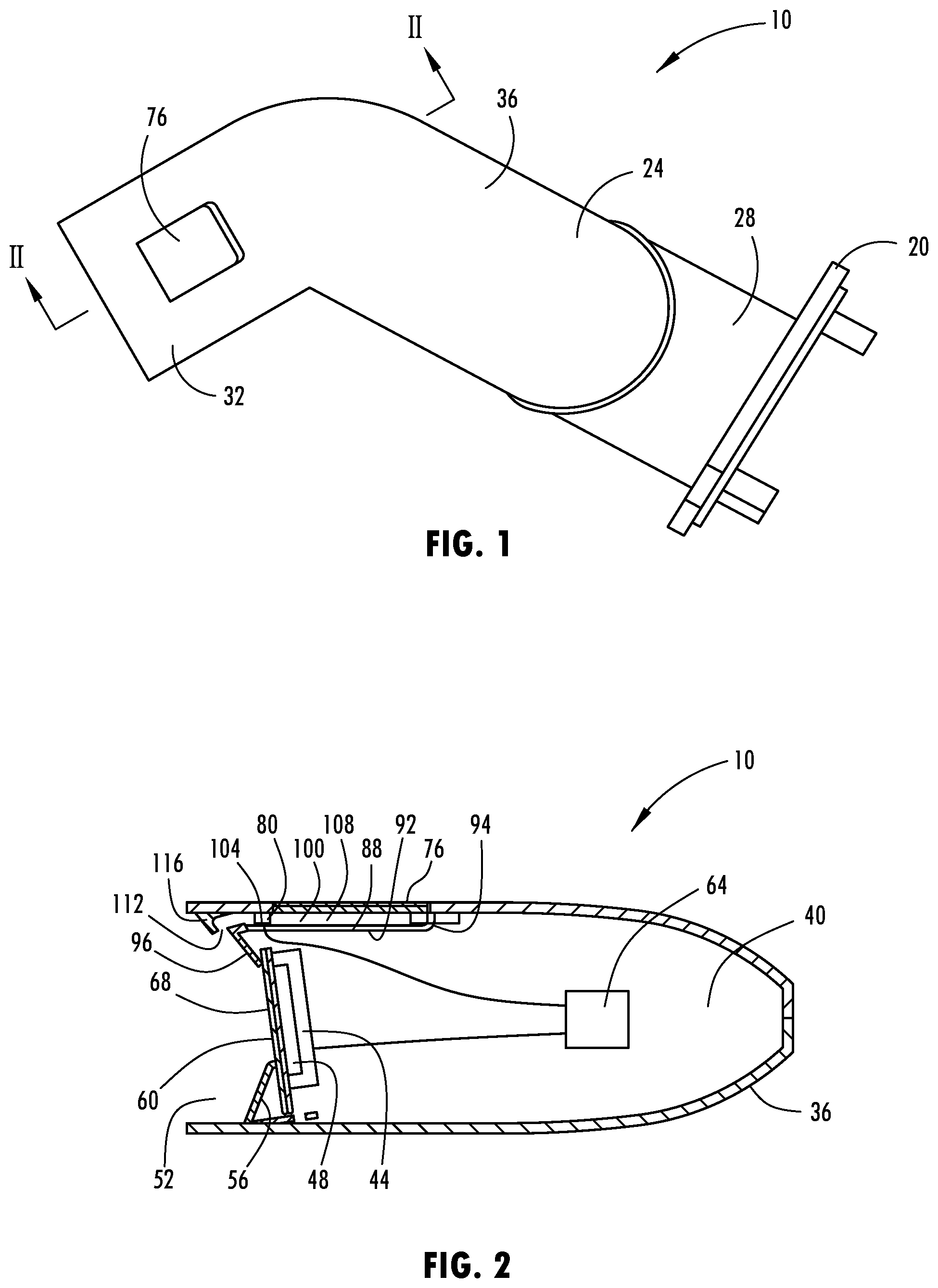 Patent US12139107 — Adjustable air scoop for lens cleaning — Figure 1