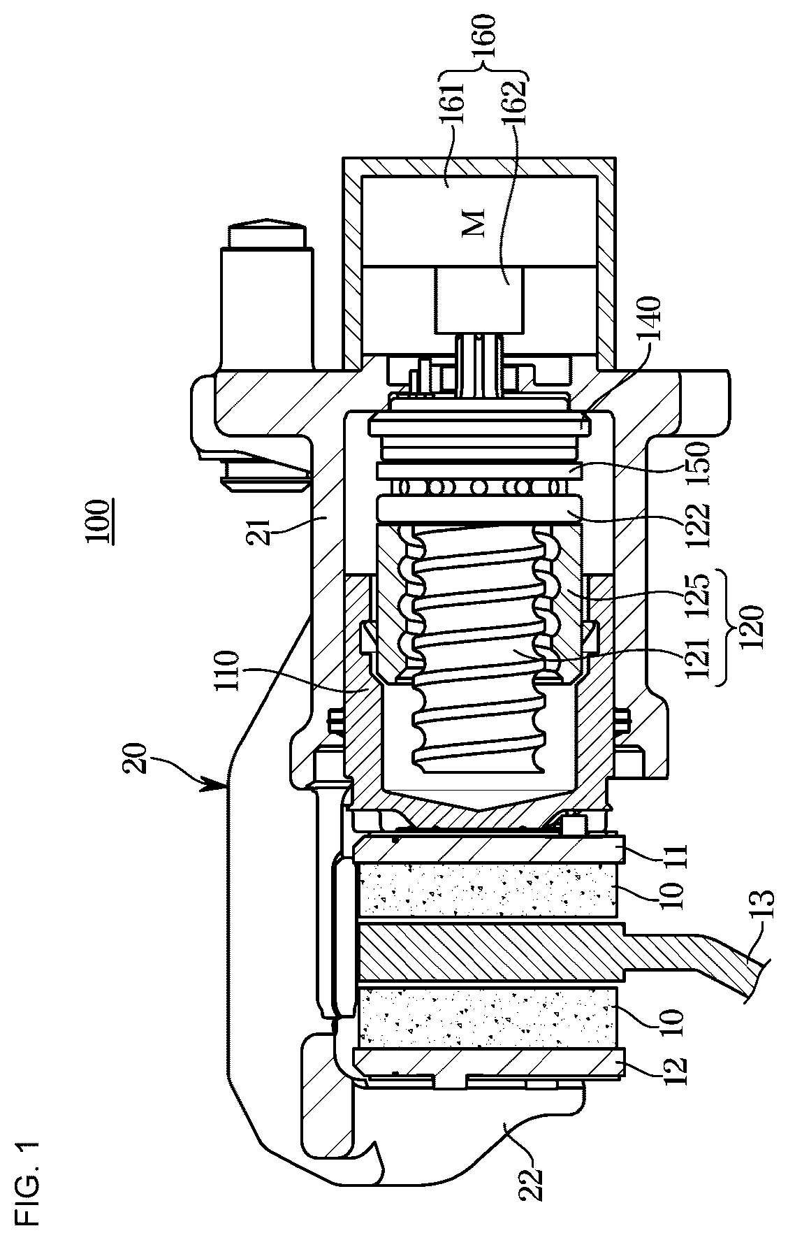 Patent US12139115 Figure 1 – Electromechanical brake system and control method thereof
