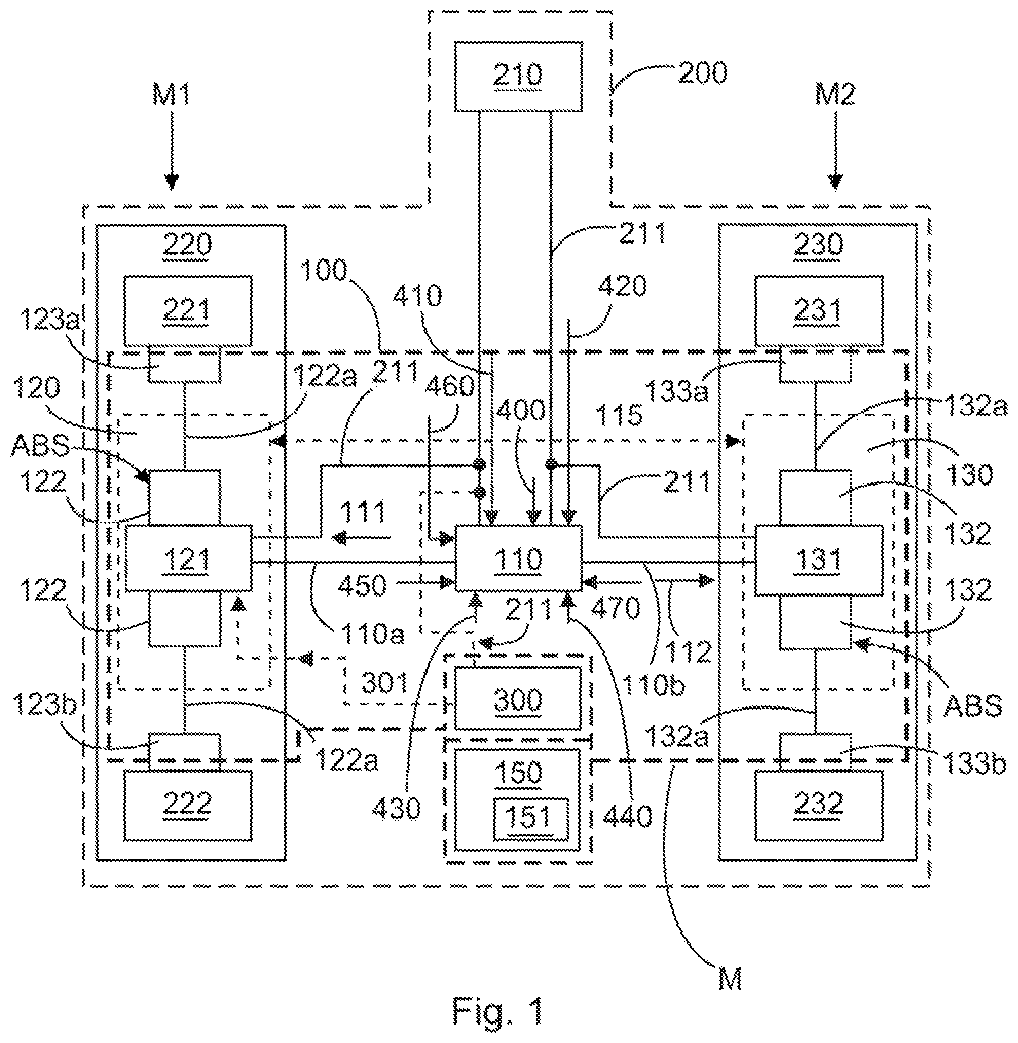 Patent US12139127 — Electric brake system for vehicles — Figure 1