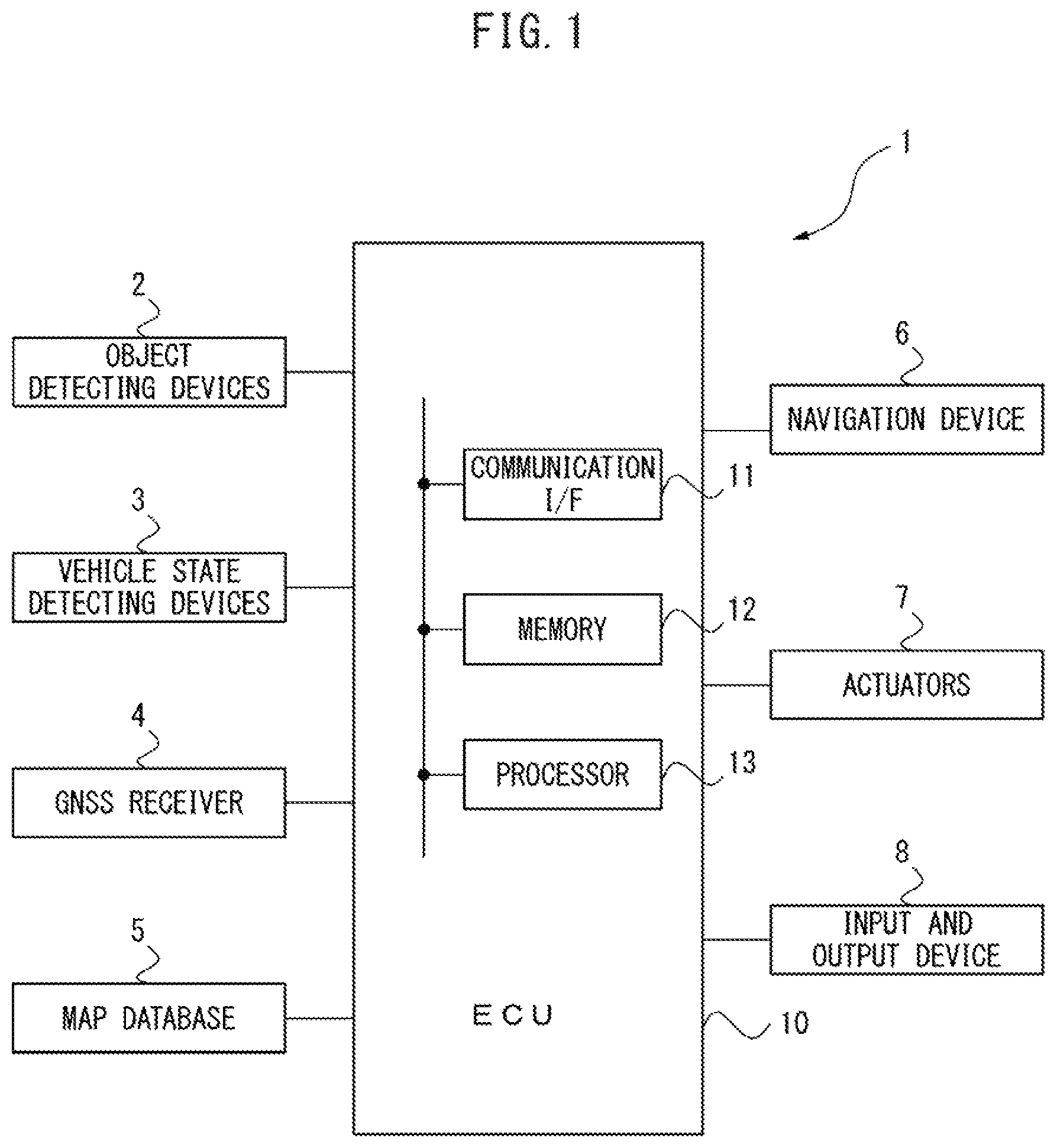 Patent US12139140 — Driving assistance device — Figure 1