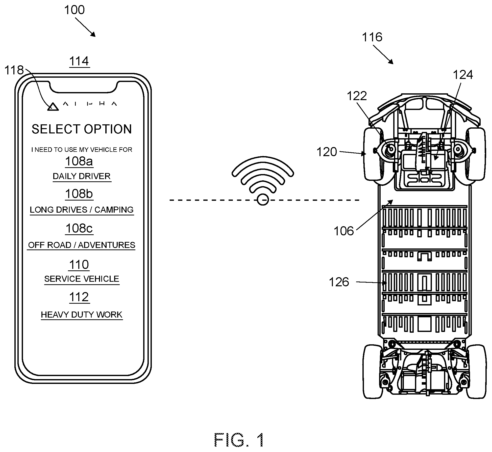 Patent US12139156 — Multipurpose electric vehicle control system — Figure 1