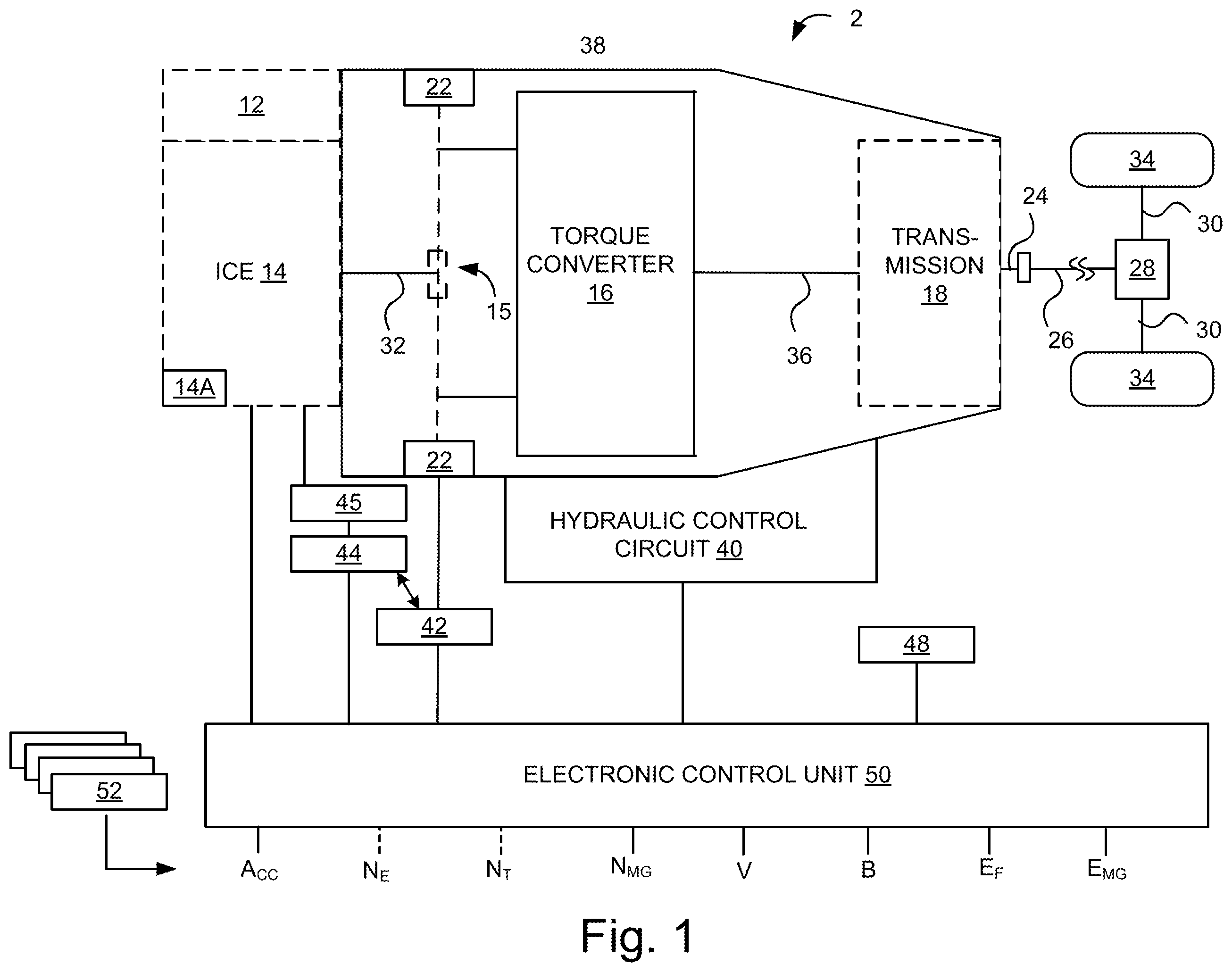 Patent US12139161 — Natural vacuum sensing for garage park detection — Figure 1