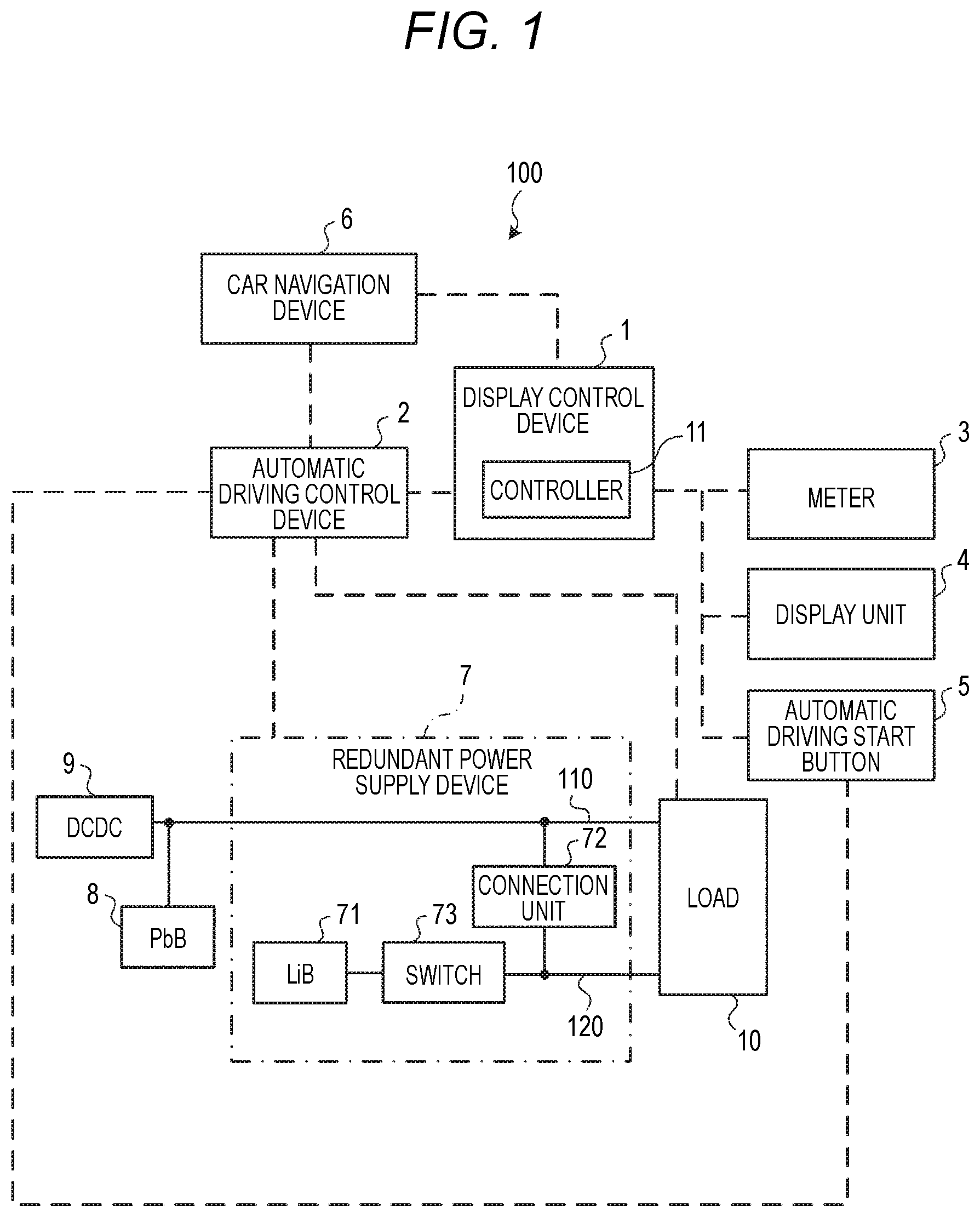 Patent US12139162 — Control device and control method — Figure 1