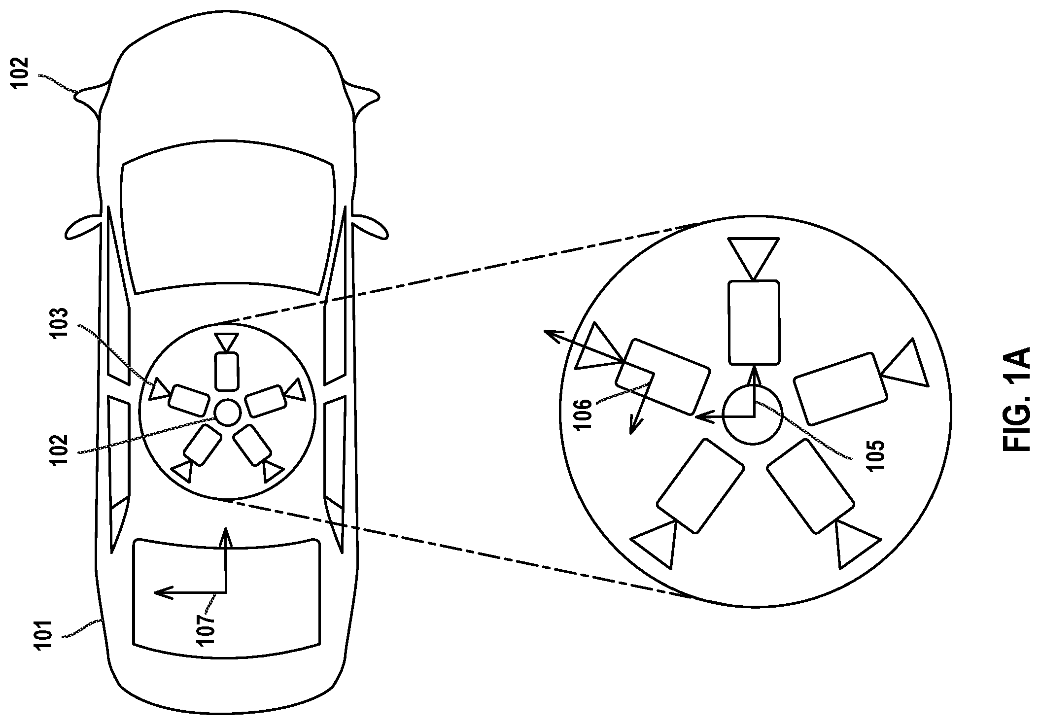 Patent US12139164 Figure 1 – Validating vehicle sensor calibration