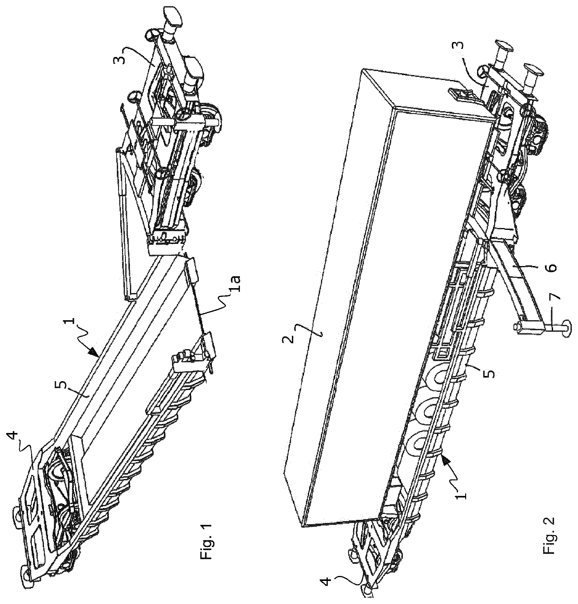 Patent US12139179 — Railway wagon for transportation of semi-trailers and the like — Figure 1