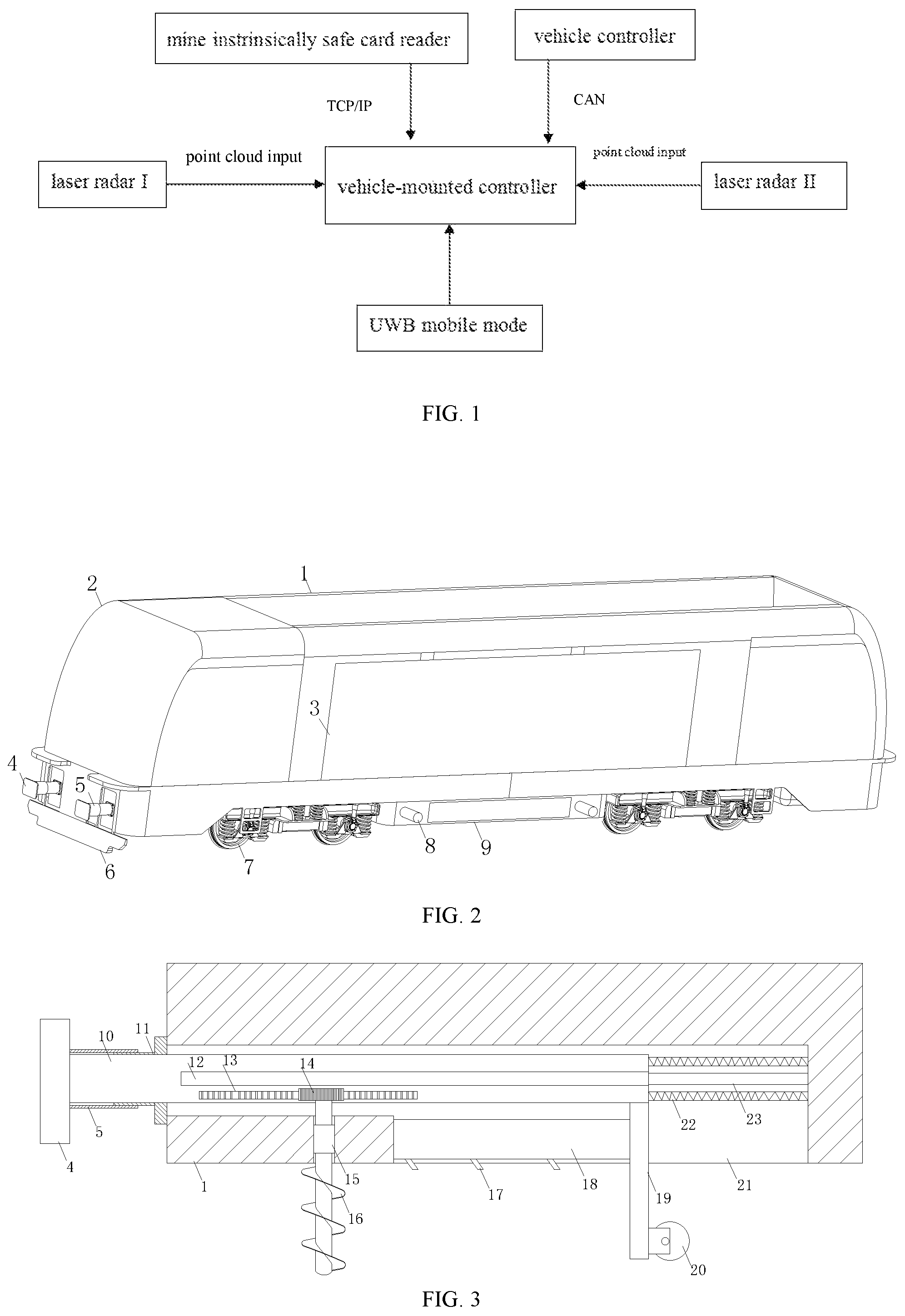 Patent US12139184 Figure 1 – Autonomous positioning method for underground coal mine anti-explosion storage battery rail electric locomotive