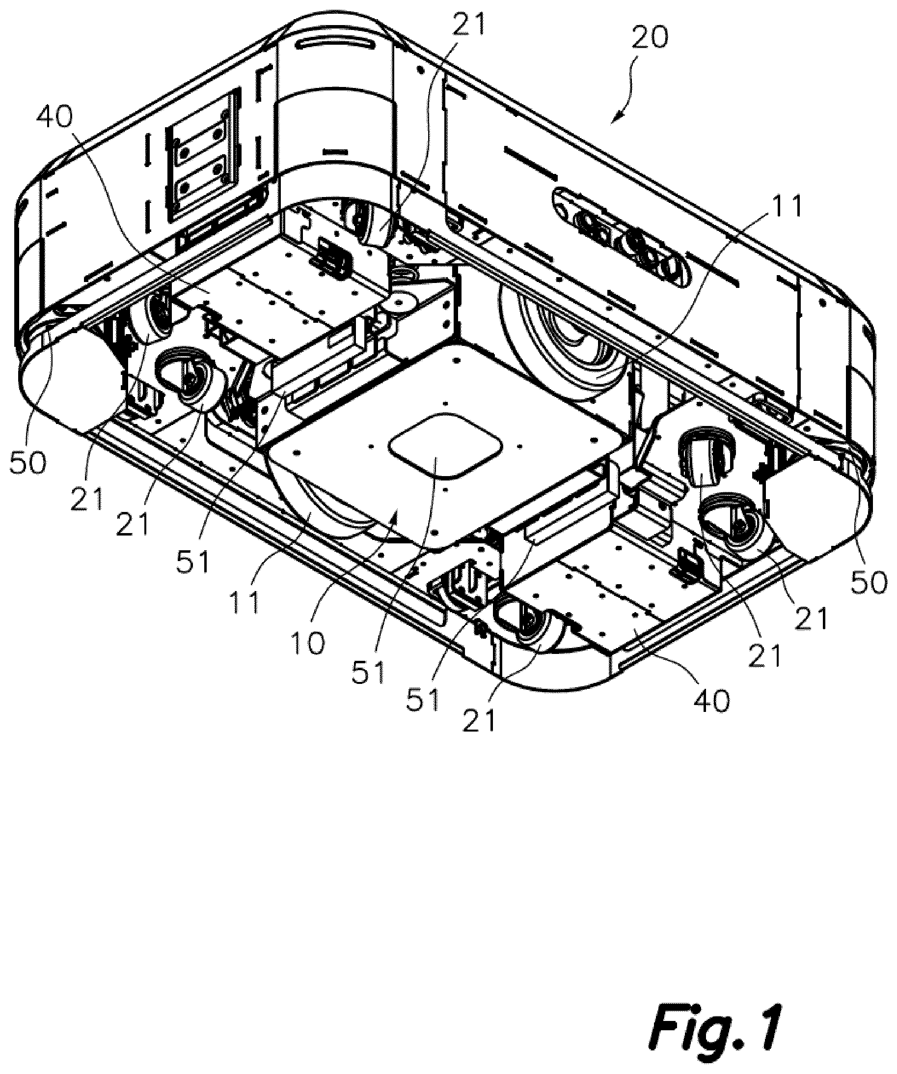 Patent US12139191 — Autonomous omnidirectional drive unit — Figure 1