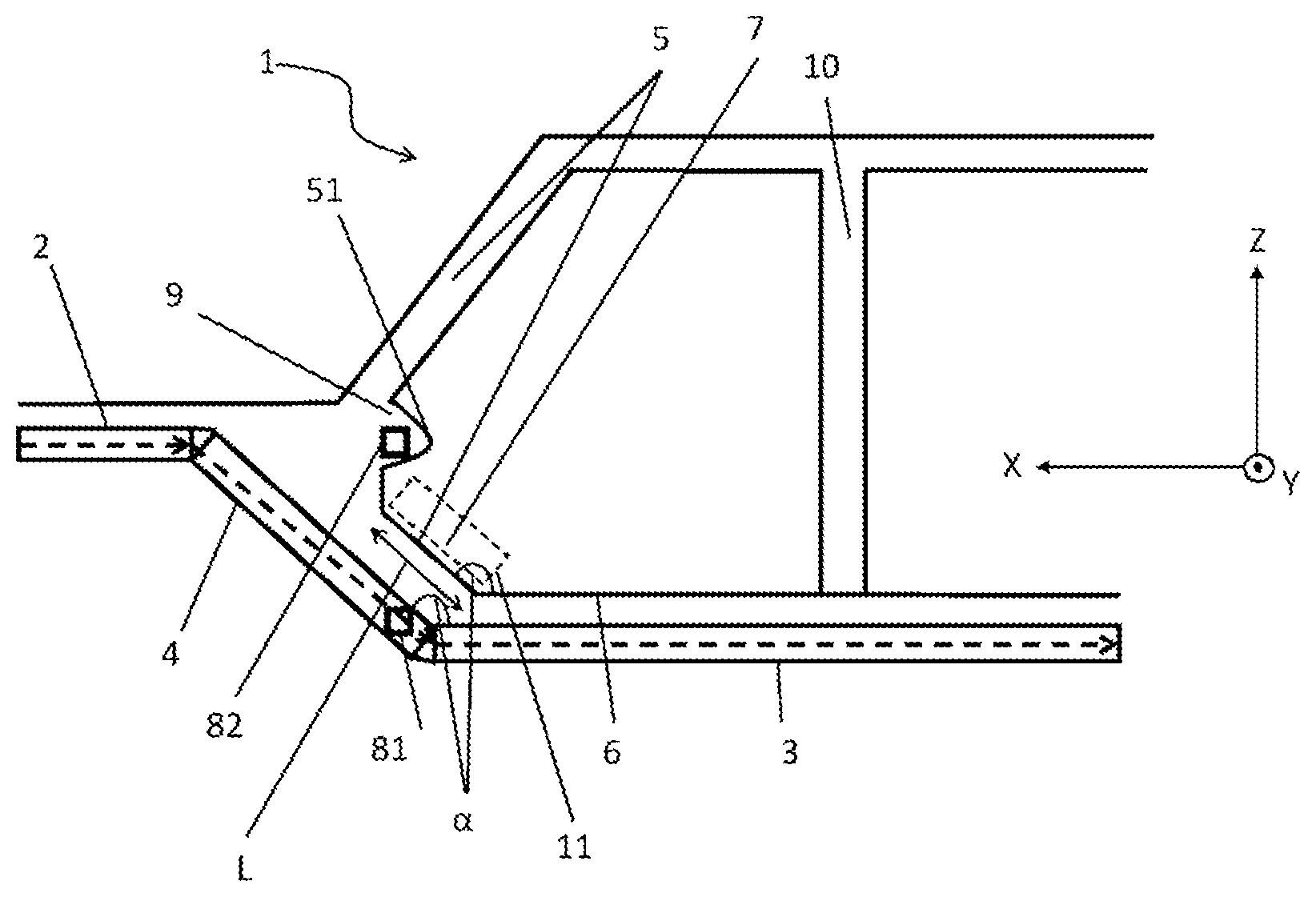 Patent US12139200 — Front-end structure for a vehicle — Figure 1