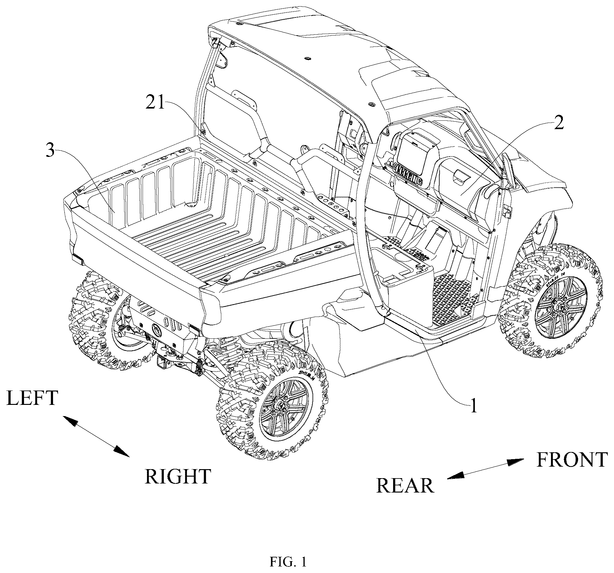 Patent US12139201 — All-terrain vehicle — Figure 1