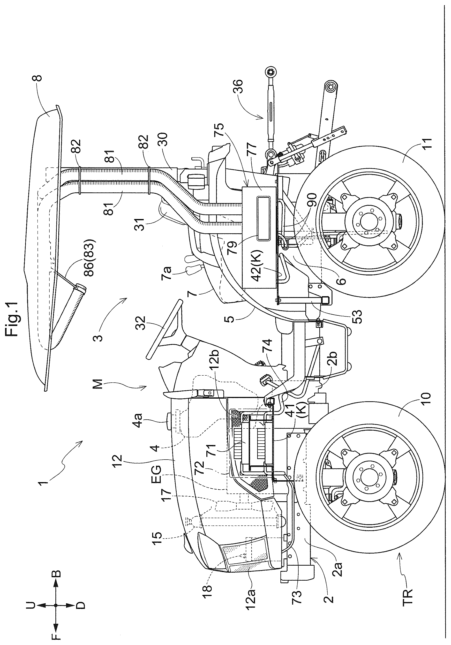 Patent US12139204 — Work vehicle — Figure 1