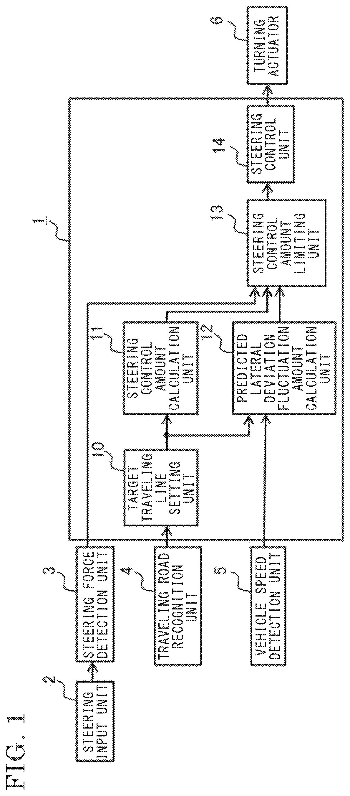 Patent US12139221 — Vehicle steering system — Figure 1