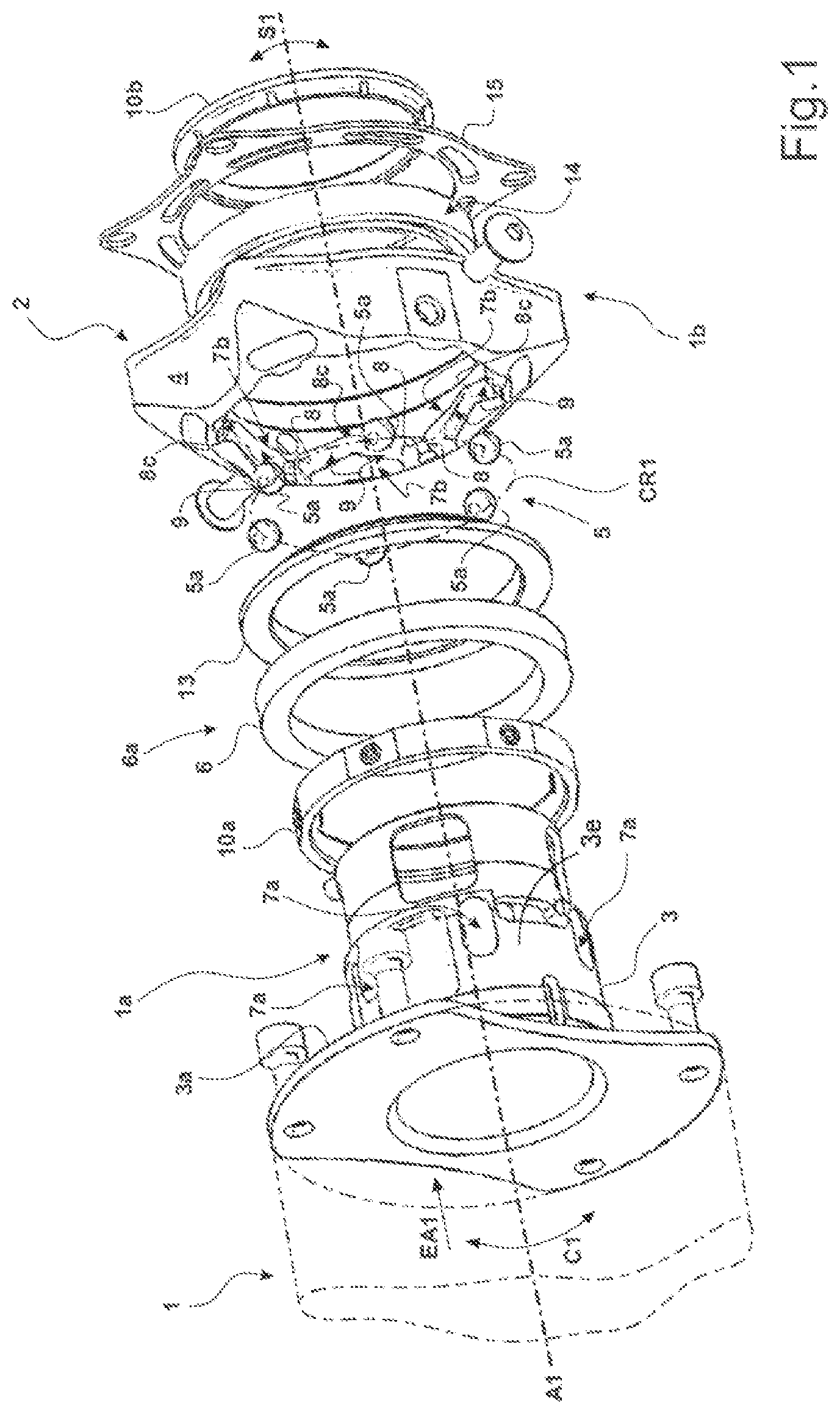 Patent US12139224 Figure 1 – Method and system for neutralising rising jolts supported by a vehicle steering column