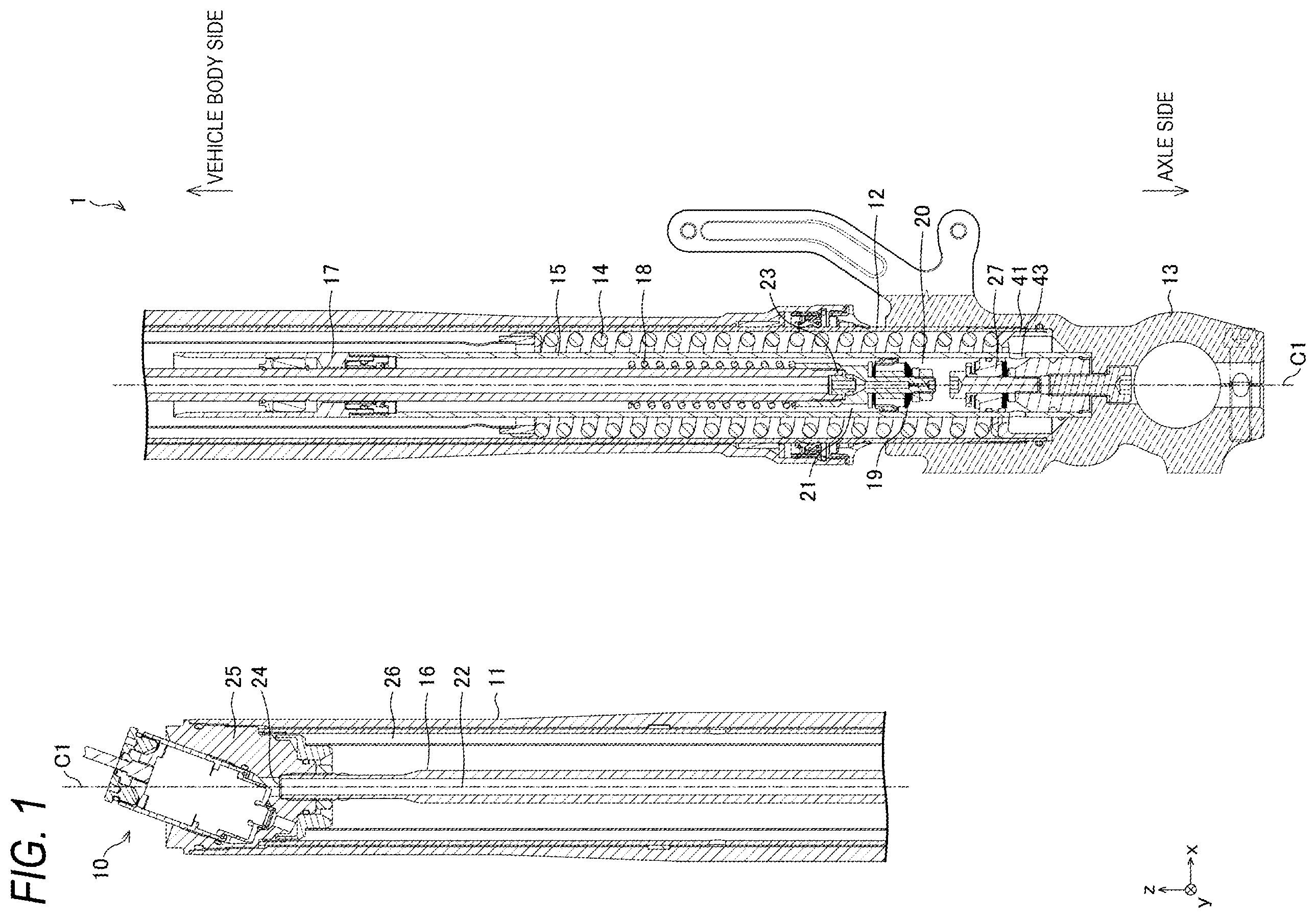 Patent US12139231 — Hydraulic shock absorber — Figure 1