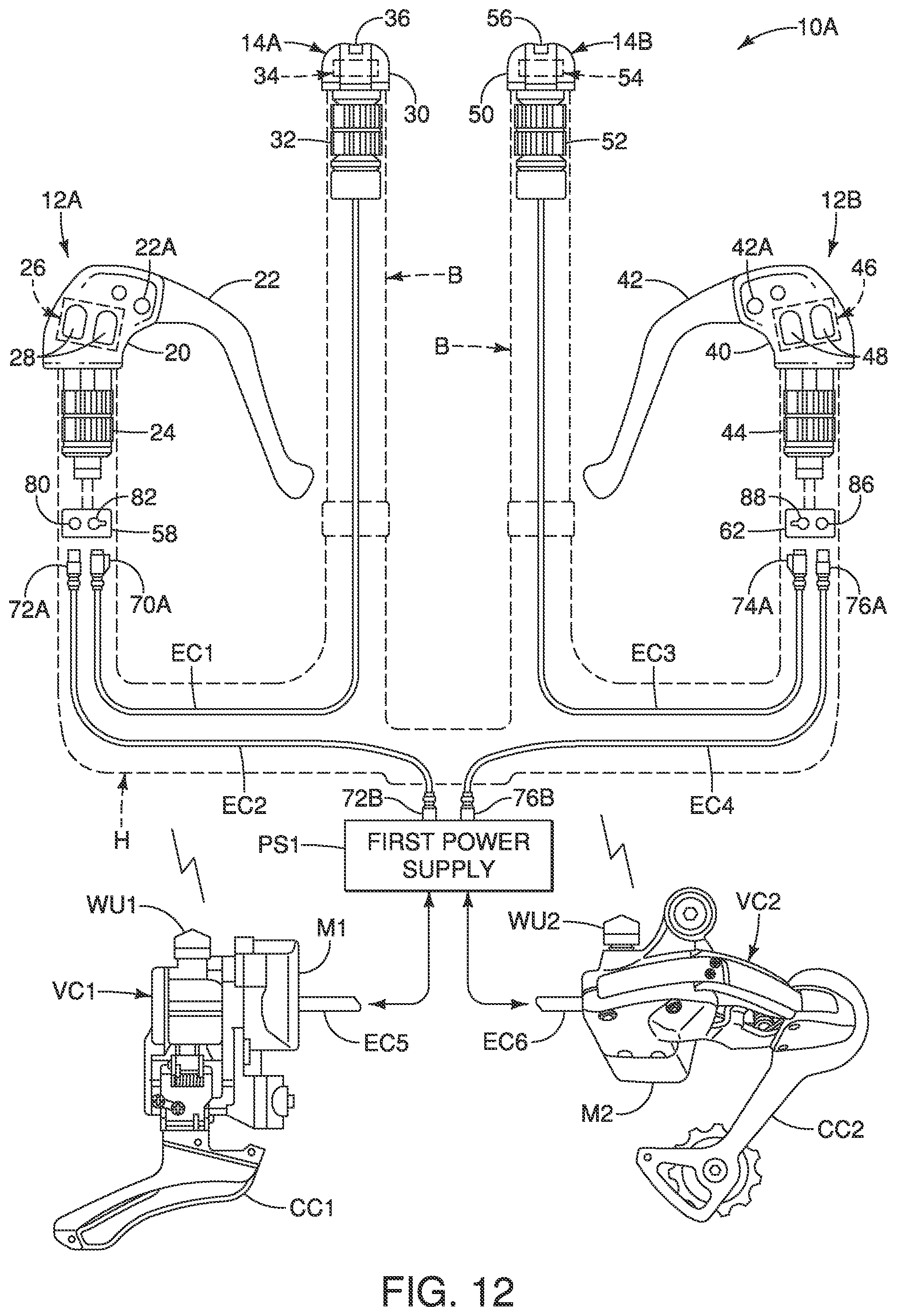 Patent US12139232 Figure 7 – Control system for human-powered vehicle