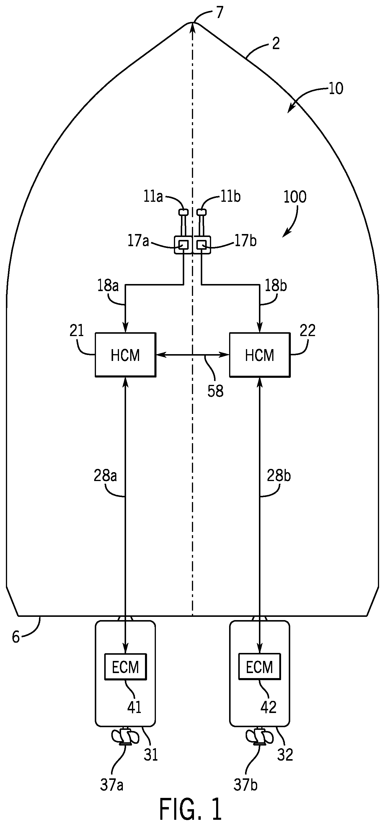 Patent US12139241 Figure 1 – Marine propulsion system and control method