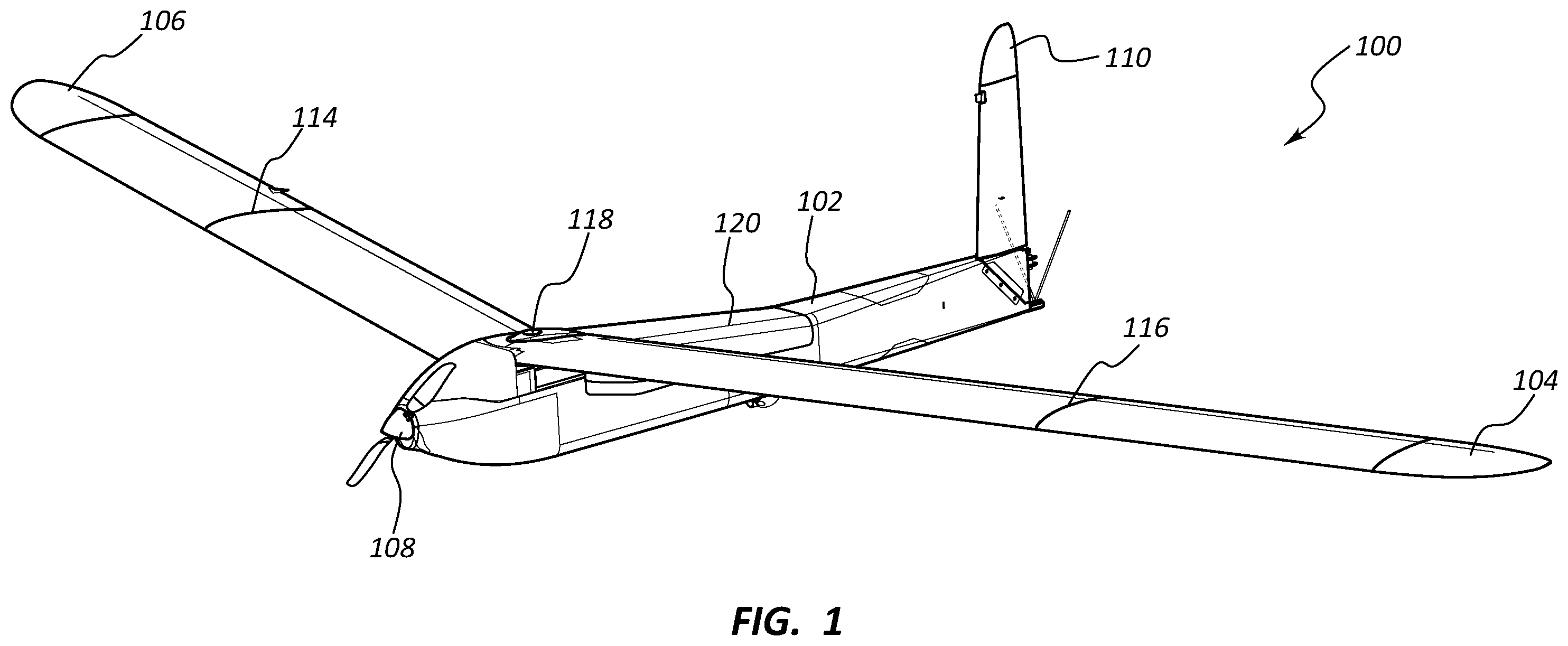 Patent US12139257 — Air-launched unmanned aerial vehicle — Figure 1
