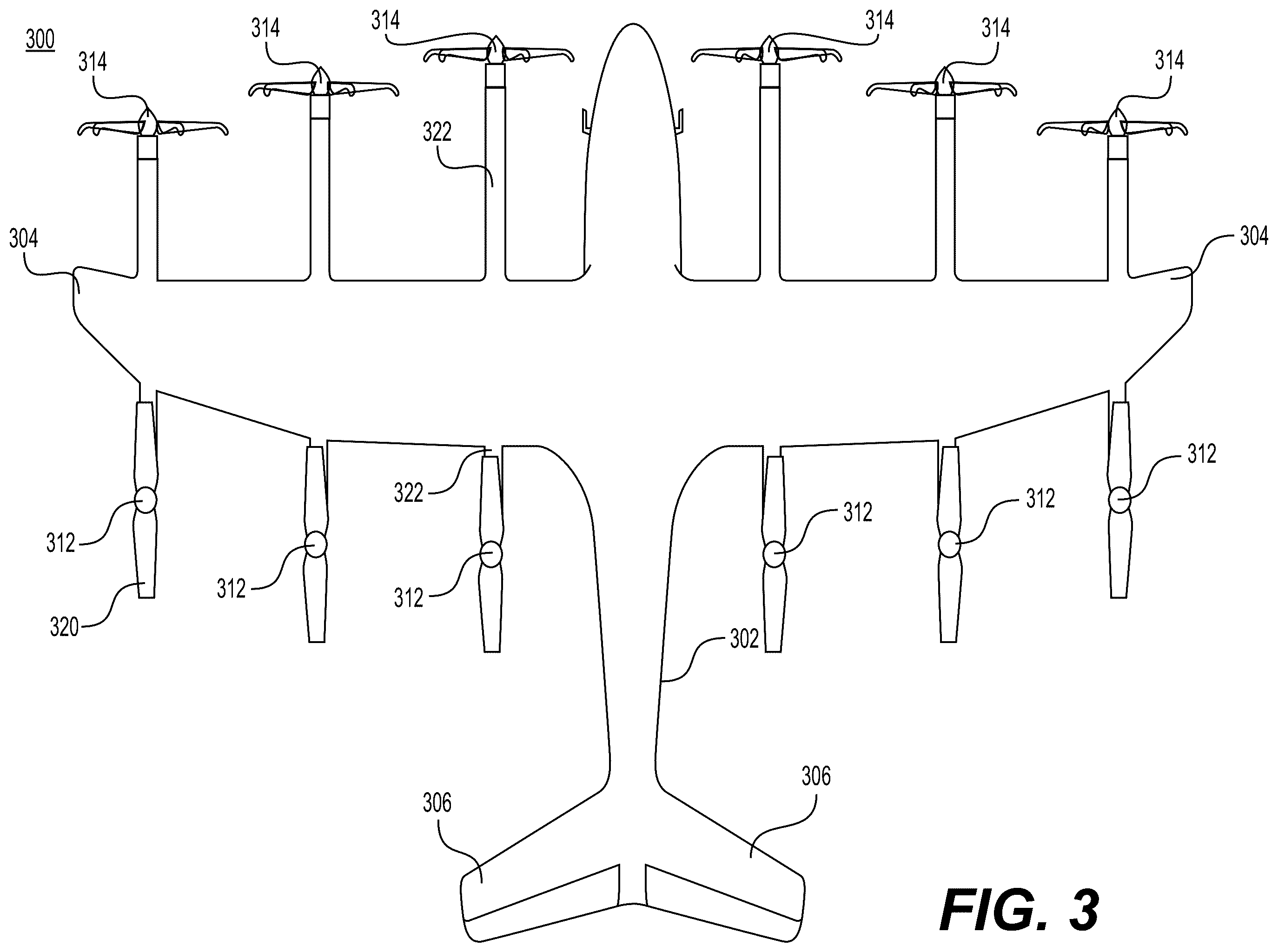 Patent US12139266 Figure 3 – Inverter circuits and electrical propulsion systems for eVTOL aircraft