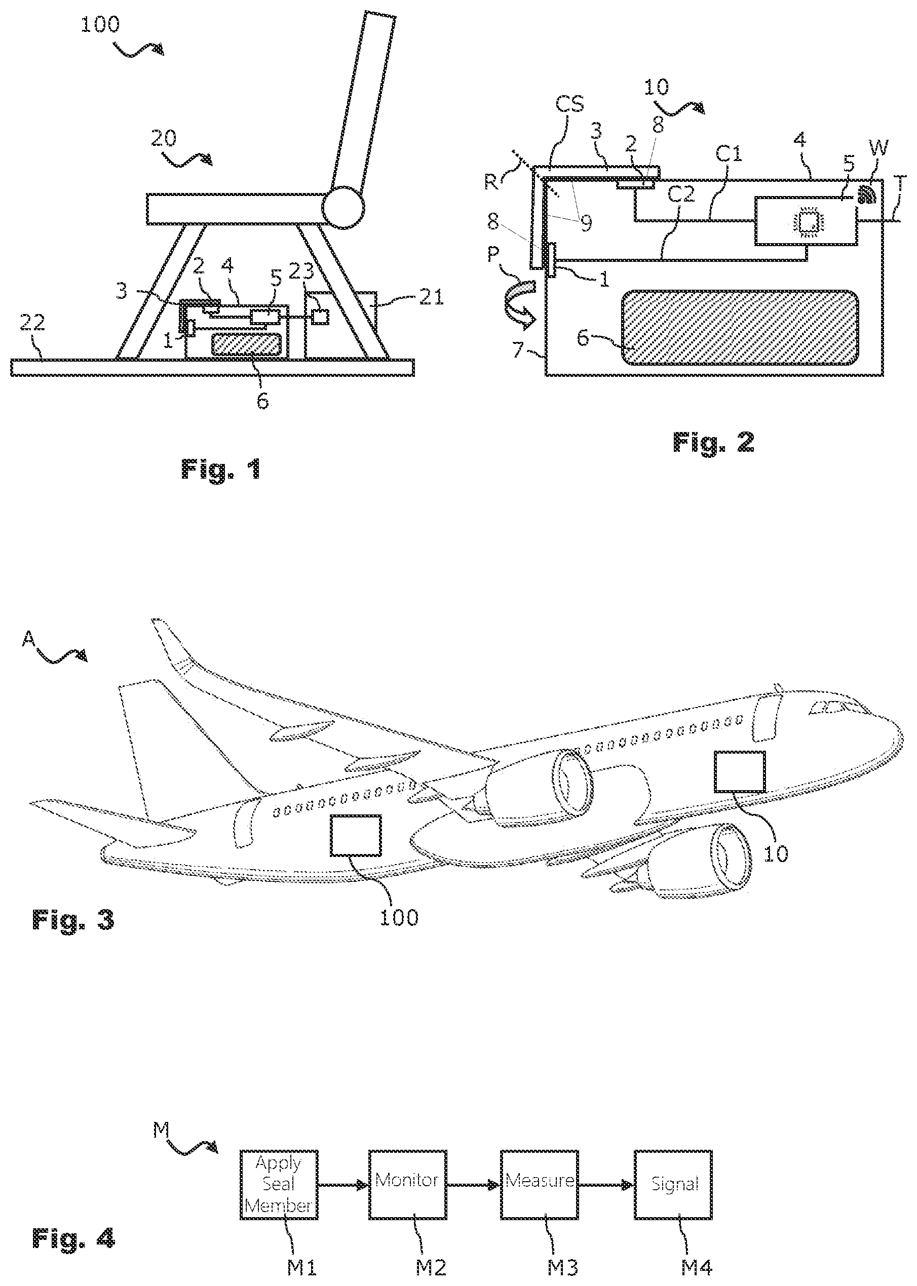 Patent US12139272 — Tamper detection system for re-sealable storage containers — Figure 1