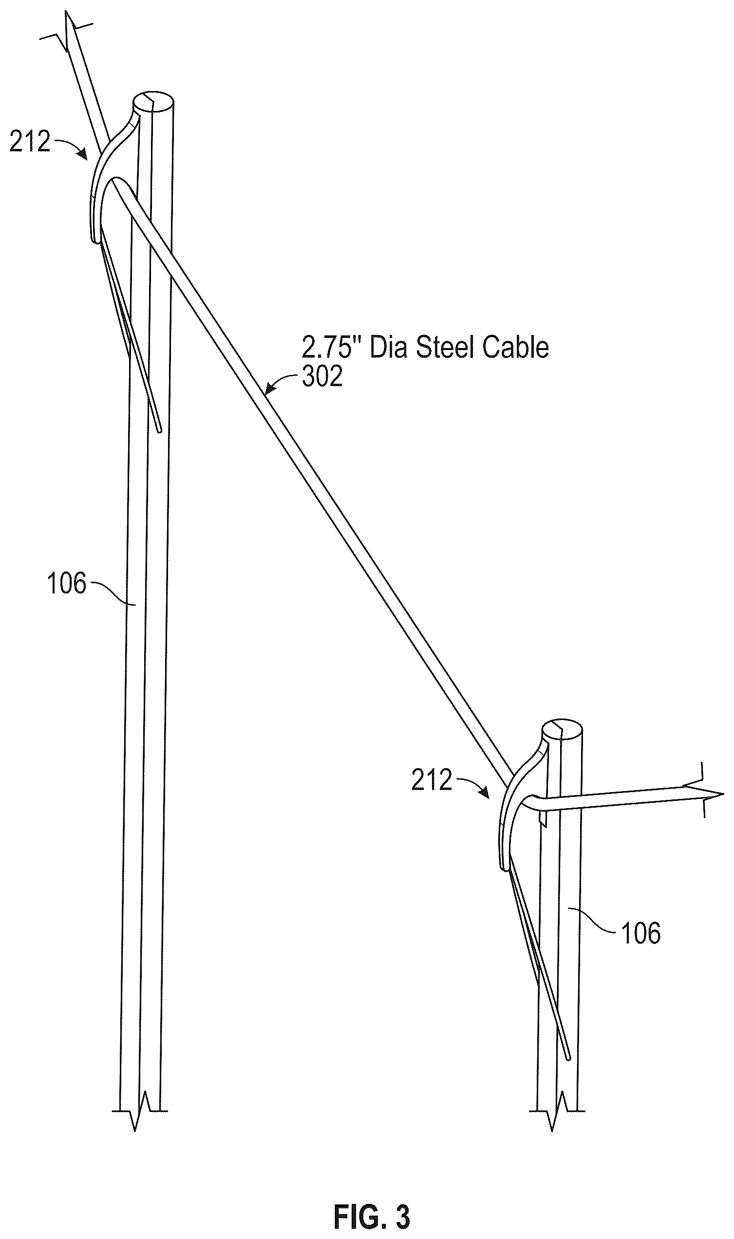 Patent US12139278 Figure 5 – System for receiving a descending rocket on a semisubmersible vessel using a suspended cable