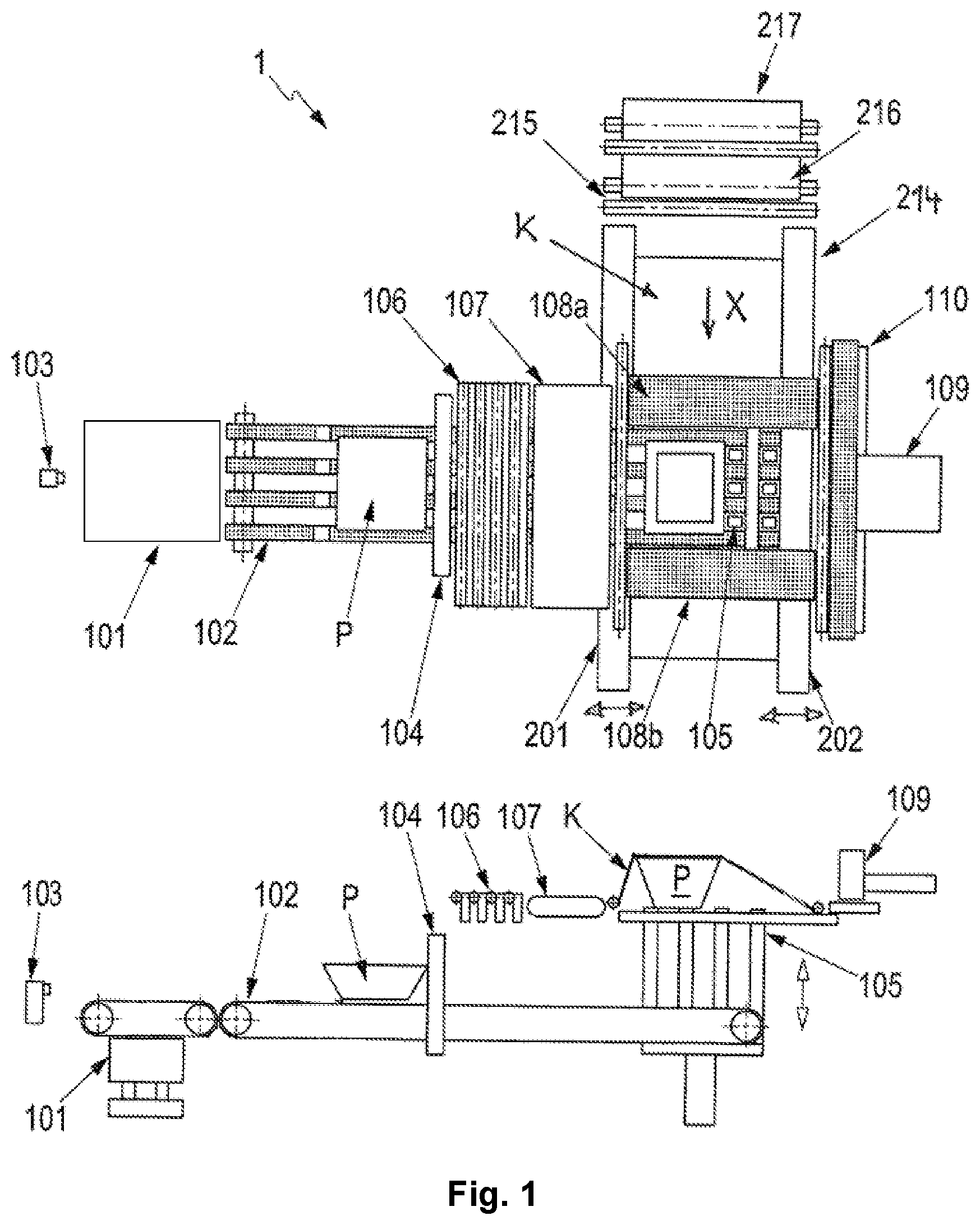 Patent US12139283 — Packaging machine for packaging using stretch wrap — Figure 1