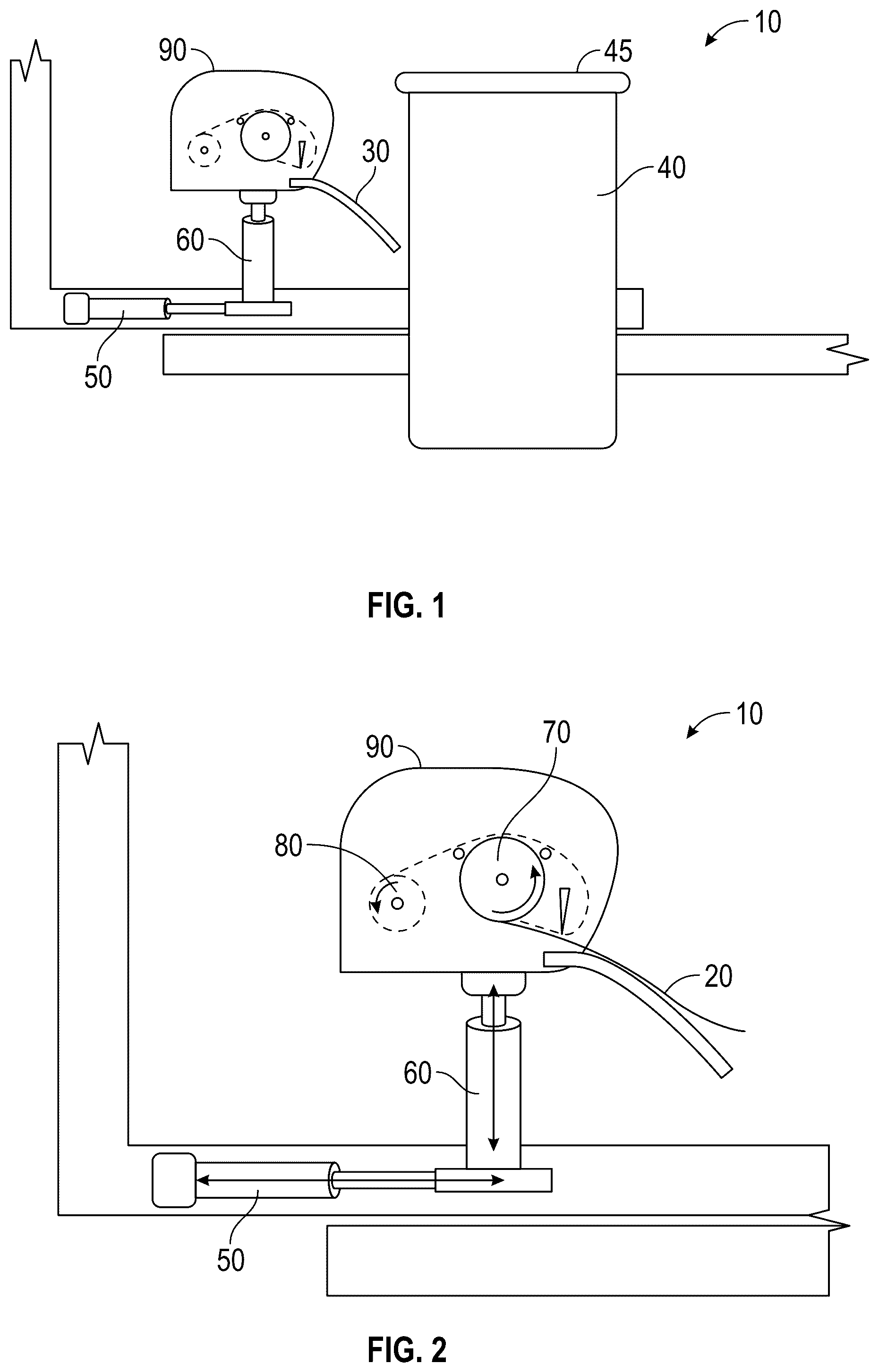 Patent US12139293 — Apparatus and method for applying labels to a customer container from a waste collection, disposal and/or recycling vehicle — Figure 1