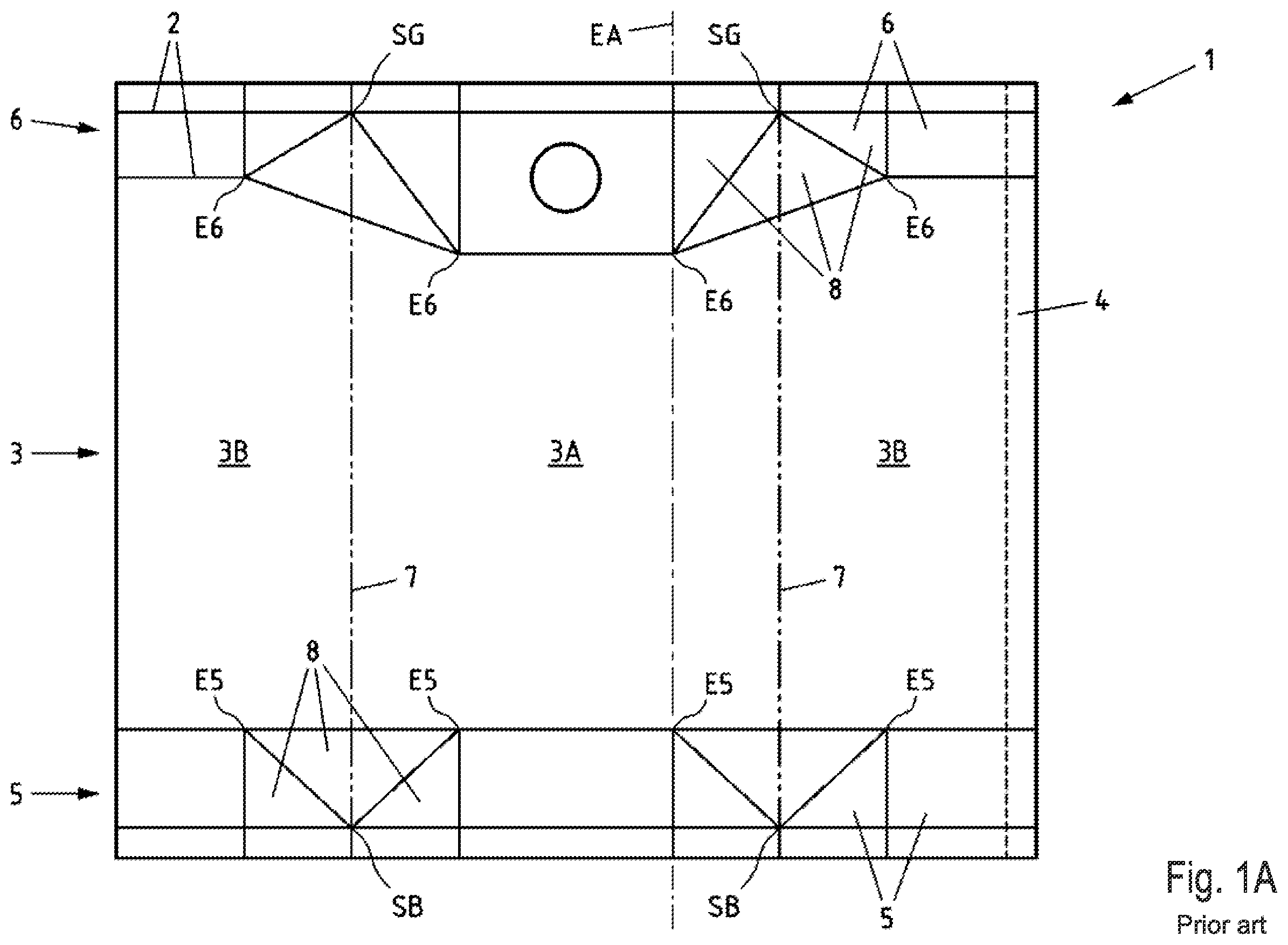 Patent US12139310 — Flat-shaped composite material, package sleeve and package with curved edges — Figure 1